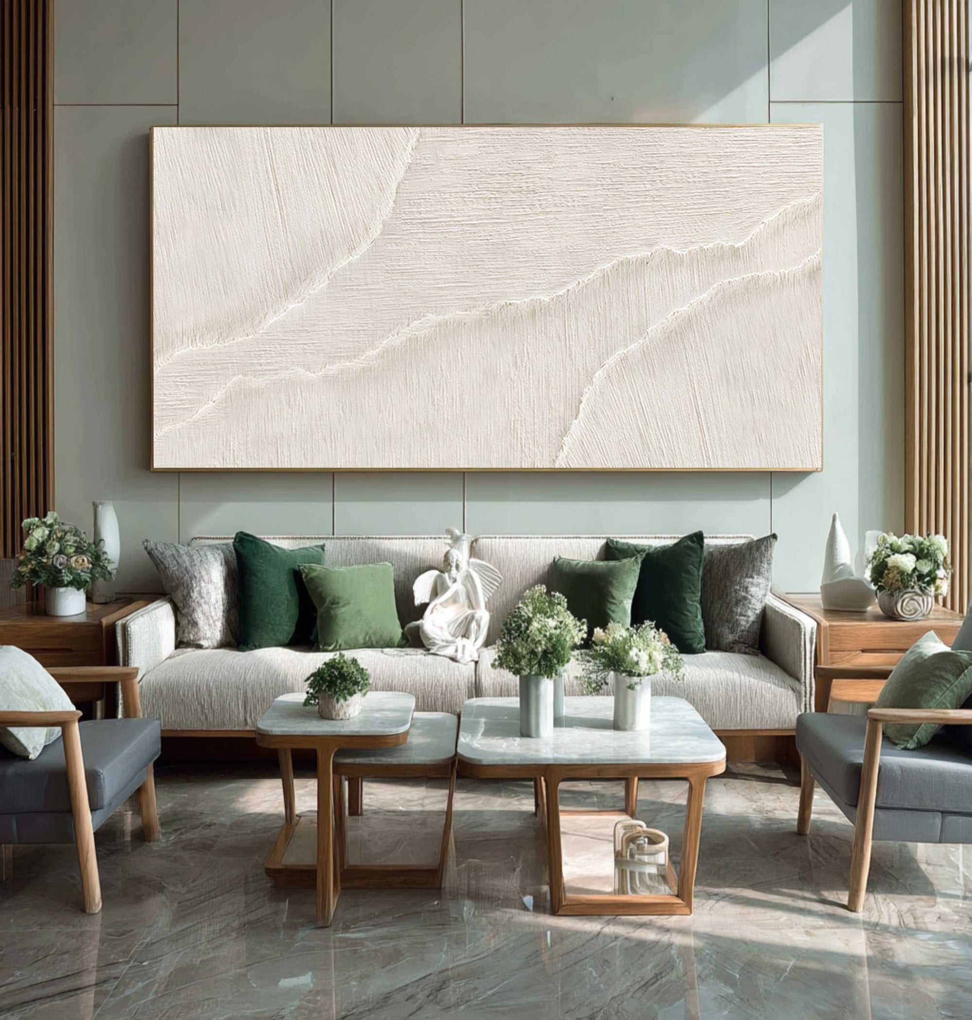 Modern Sand Dune Impasto Art | Aesthetic Home Decor #WG 067