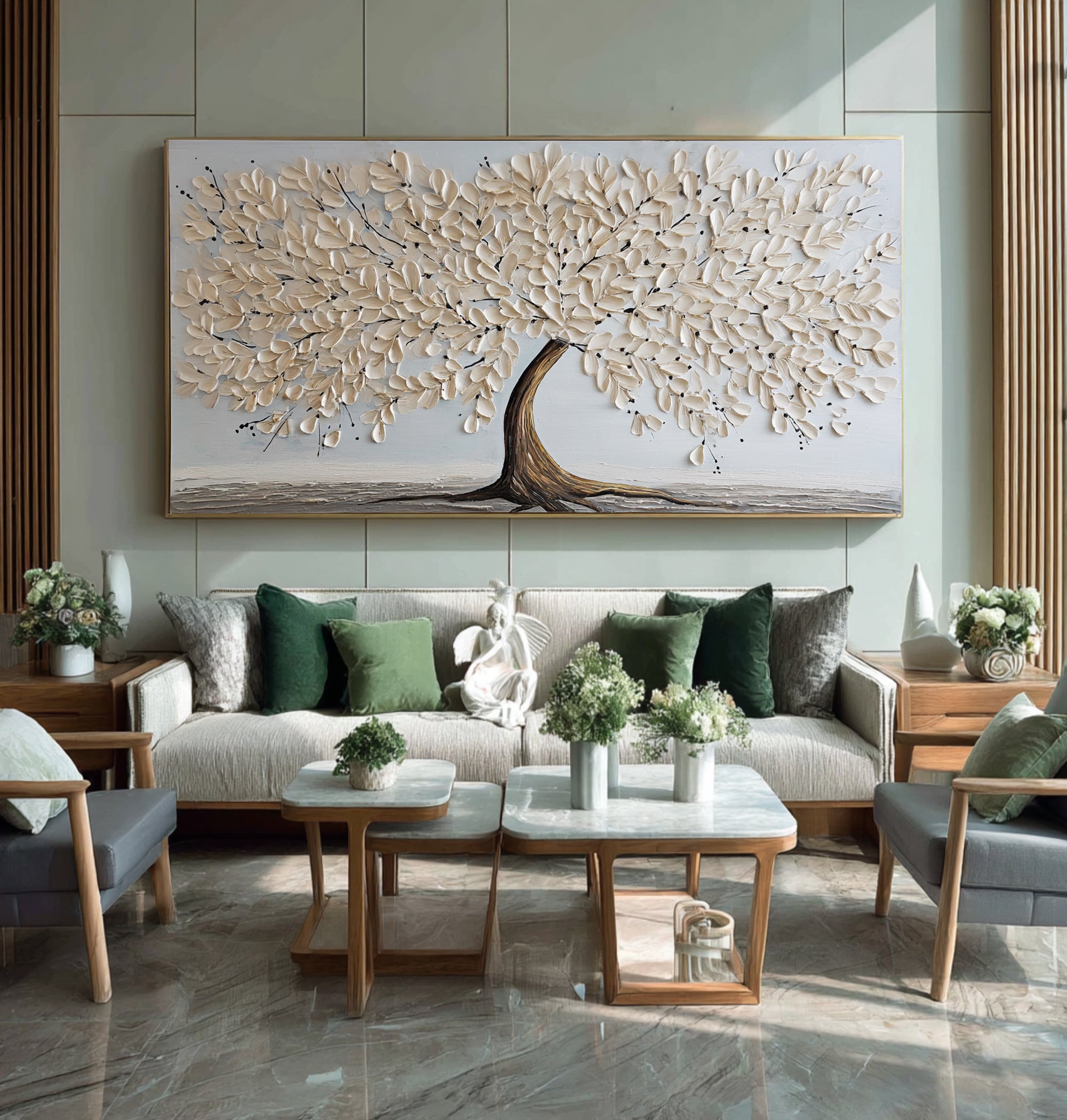 Large Abstract Tree Wall Art for Elegant Interiors #WG 061