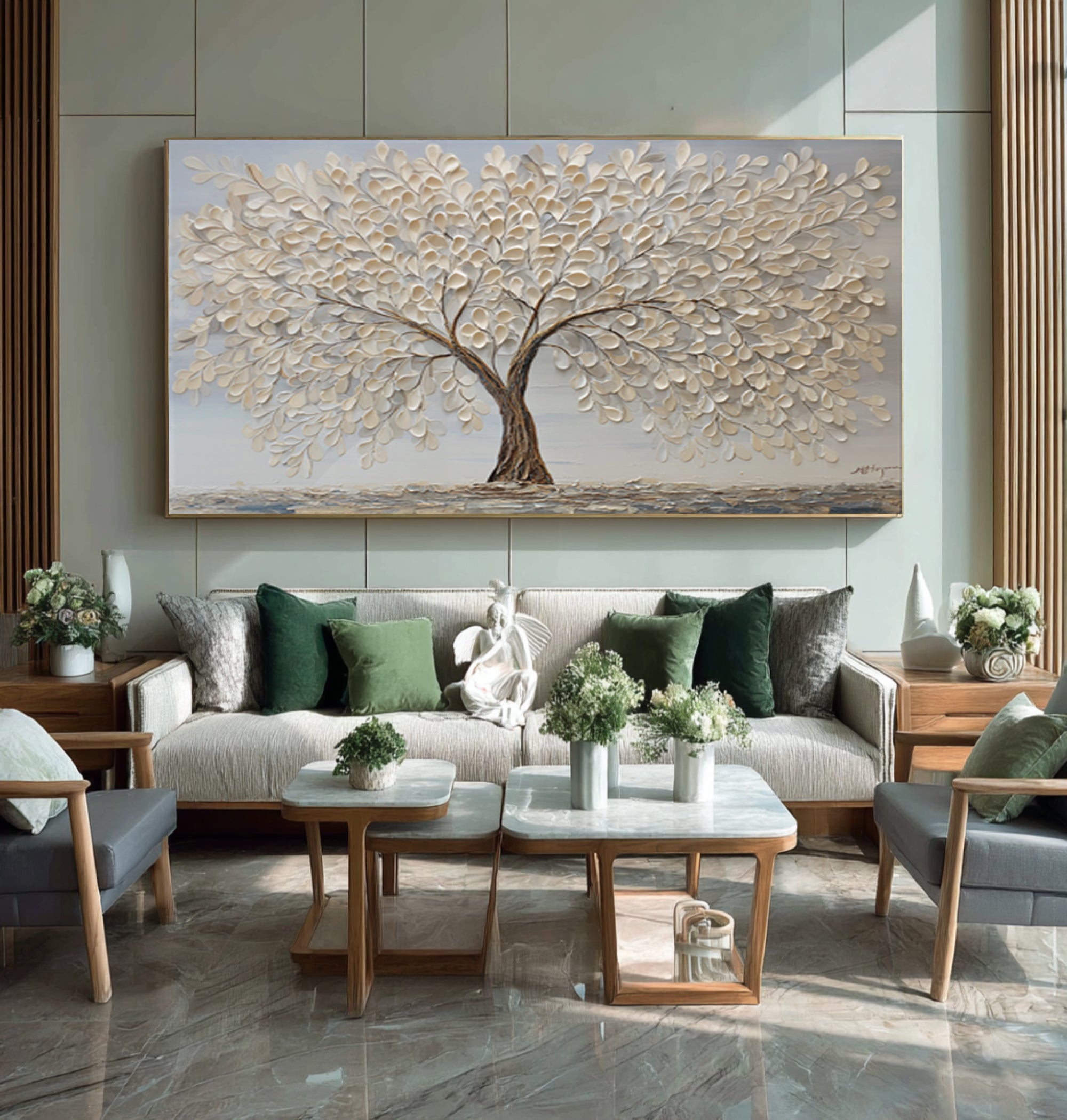 Hand-Painted 3D Tree Art | Luxury Home Decor #WG 065