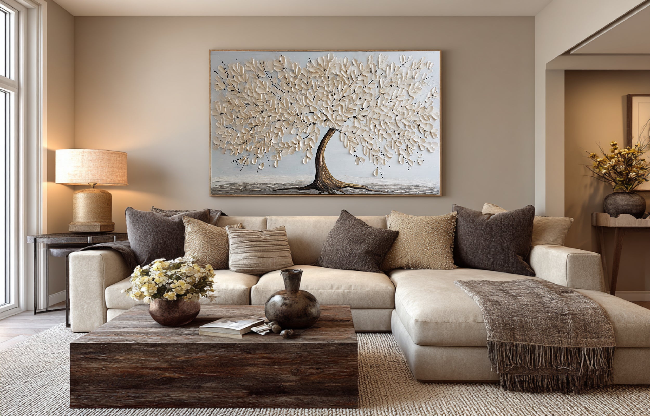 Large Abstract Tree Wall Art for Elegant Interiors #WG 061