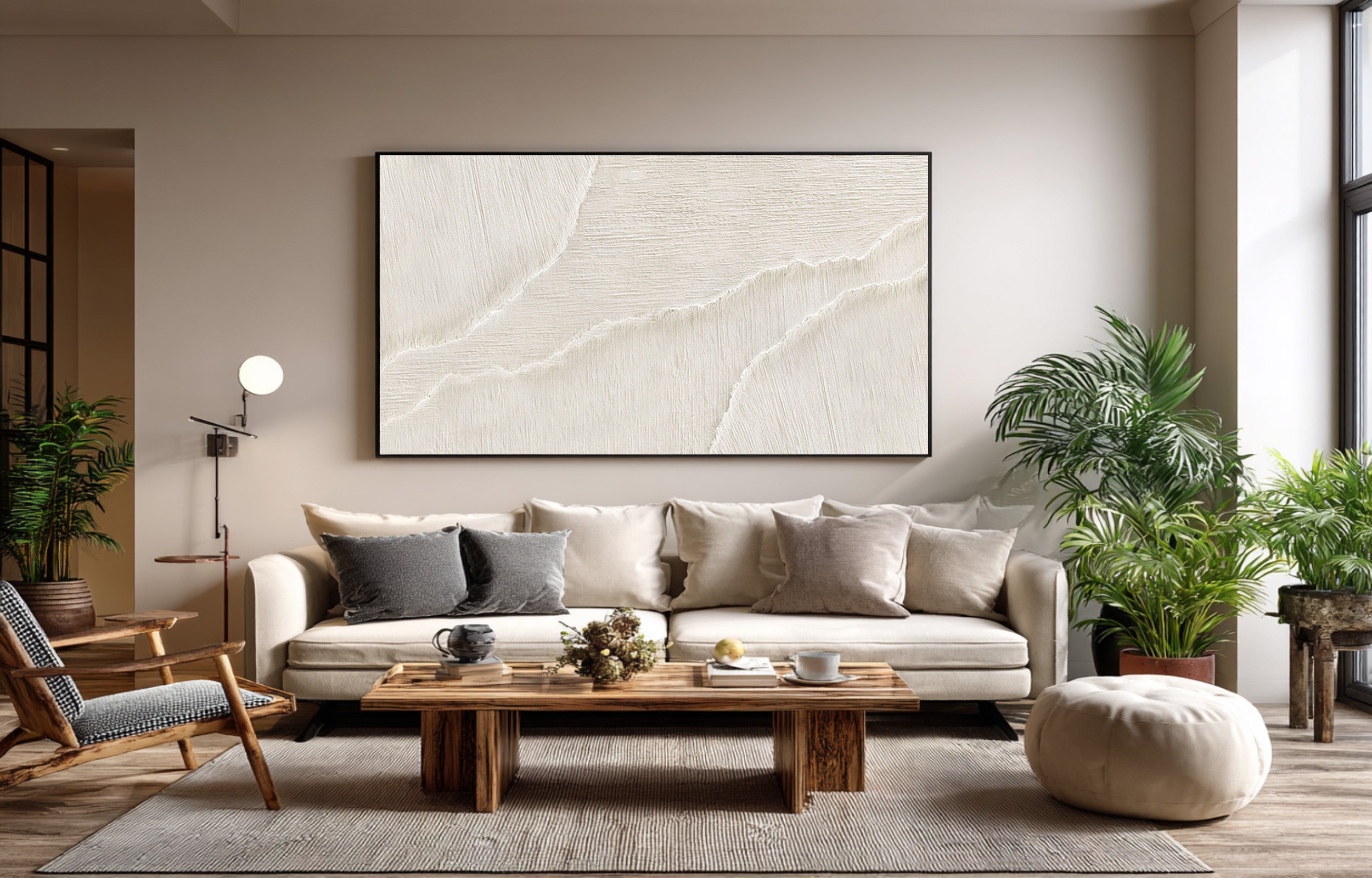 Modern Sand Dune Impasto Art | Aesthetic Home Decor #WG 067