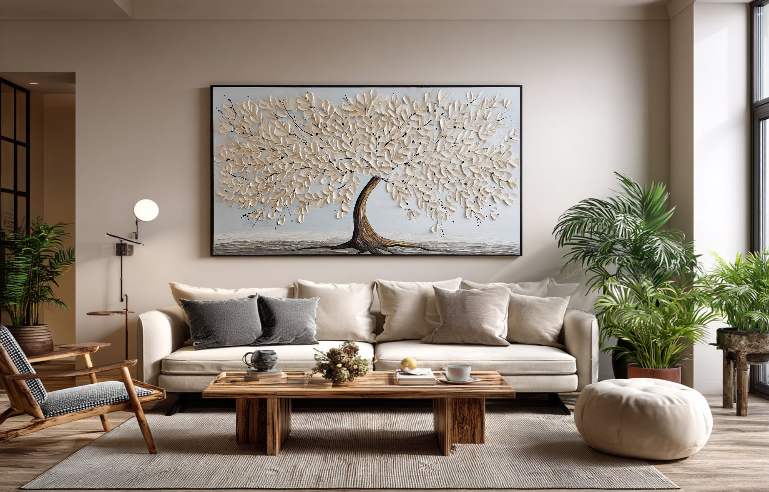 Large Abstract Tree Wall Art for Elegant Interiors #WG 061