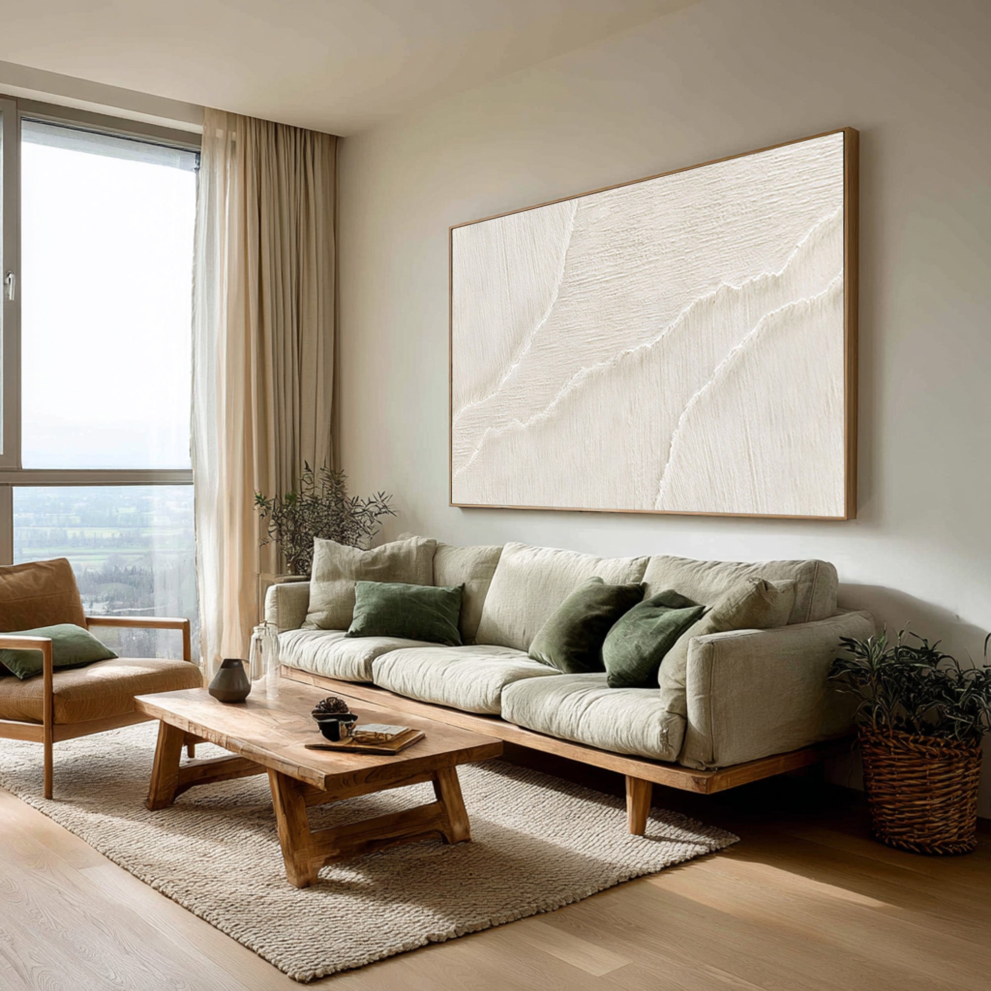 Modern Sand Dune Impasto Art | Aesthetic Home Decor #WG 067