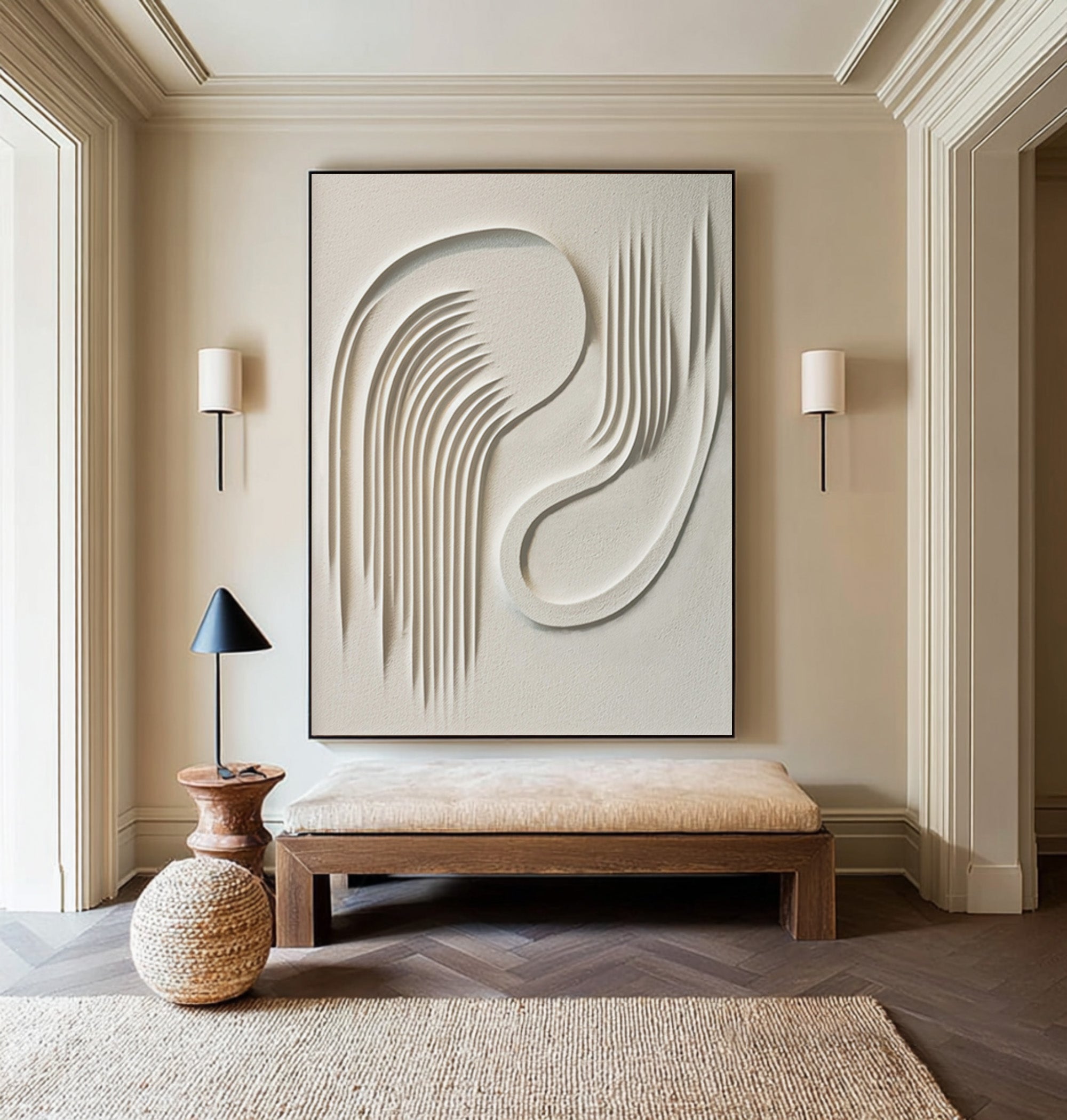 Abstract 3D Wall Art | Modern Plaster Relief Painting #WG 093