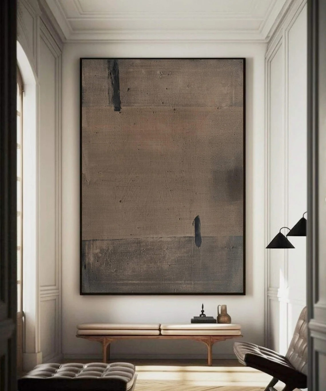 Modern Brown Abstract, Wabi-Sabi Inspired Wall Decor #BGA 105