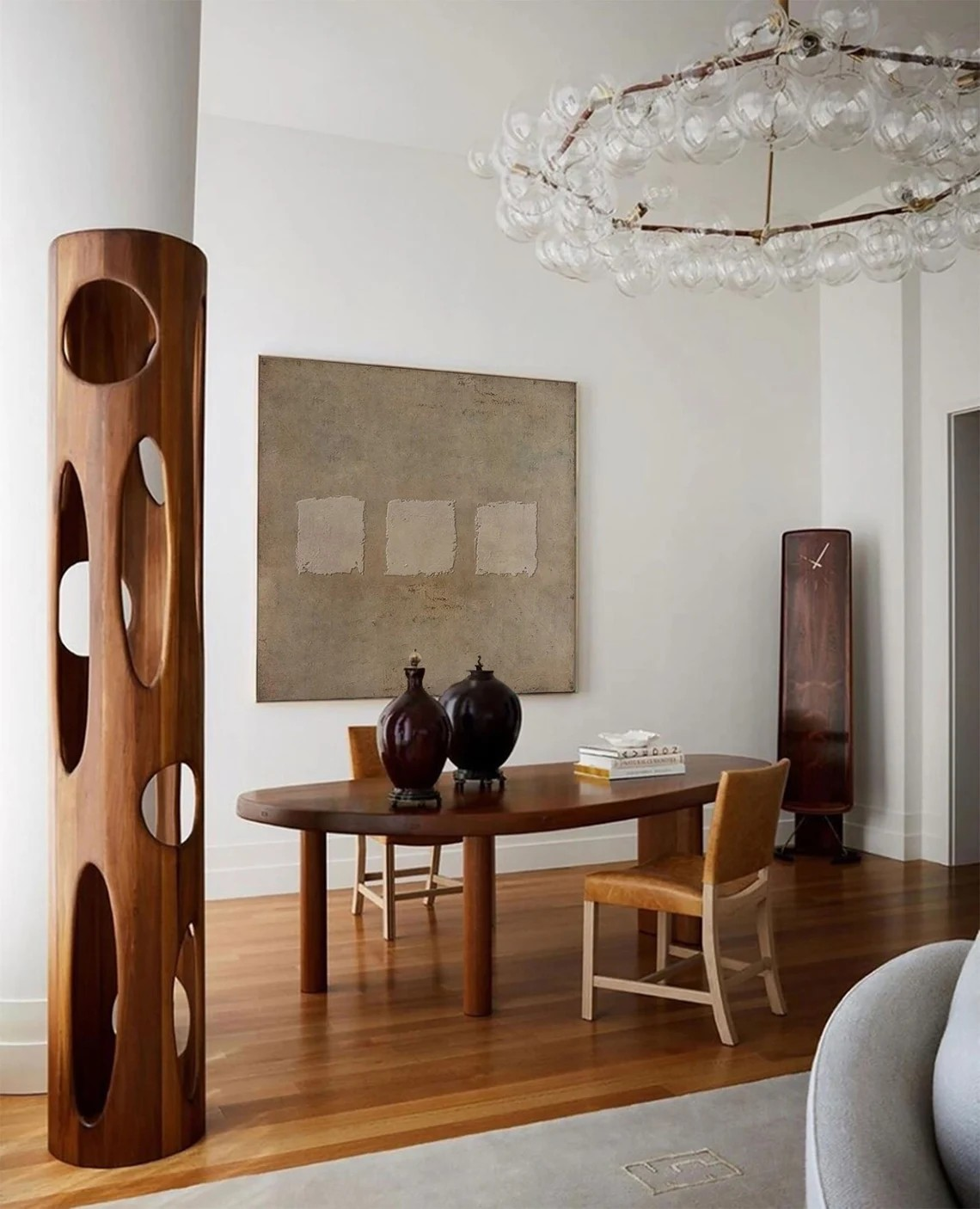 Chic Neutral Toned Modern Abstract Wall Art #WSA 010