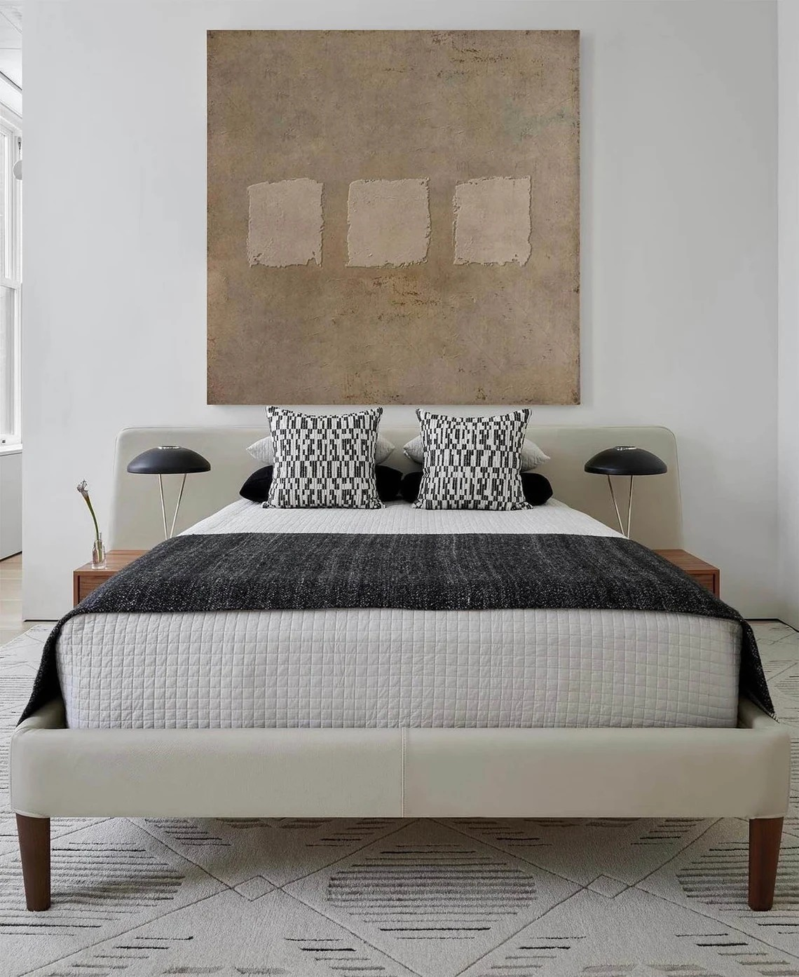 Chic Neutral Toned Modern Abstract Wall Art #WSA 010