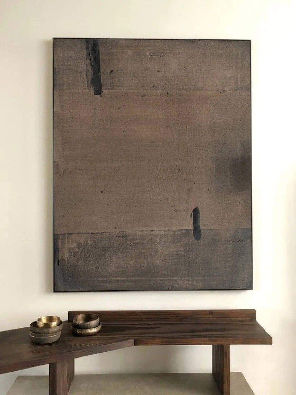 Modern Brown Abstract, Wabi-Sabi Inspired Wall Decor #BGA 105