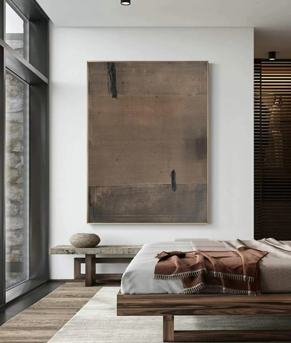 Modern Brown Abstract, Wabi-Sabi Inspired Wall Decor #BGA 105