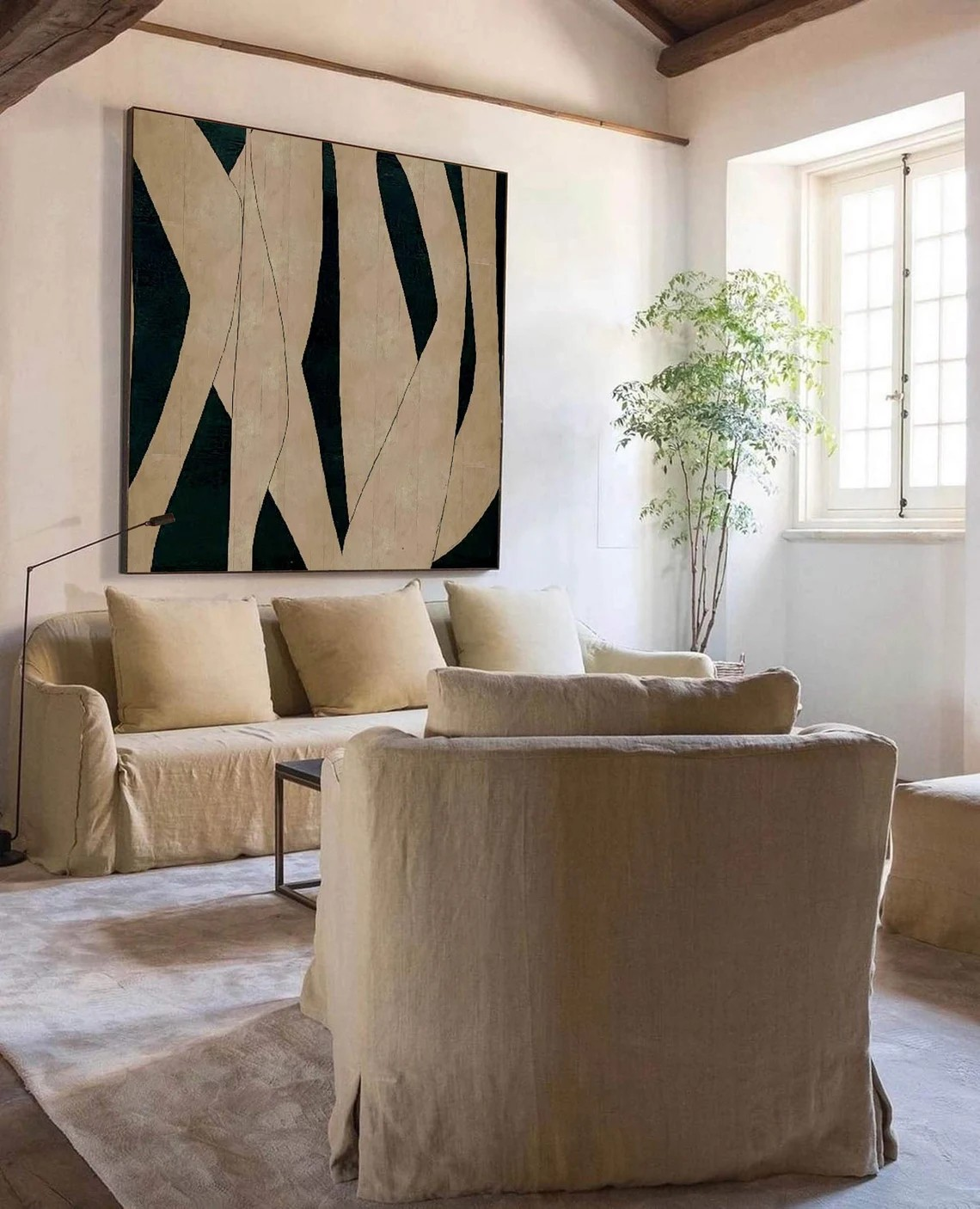 Modern Brown Minimalist Wall Art #WSA 006