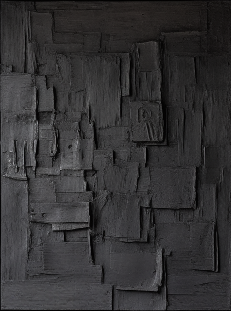 Elegant Minimalist Black Art Abstract Textured Paintings for Chic Interiors #BM 046