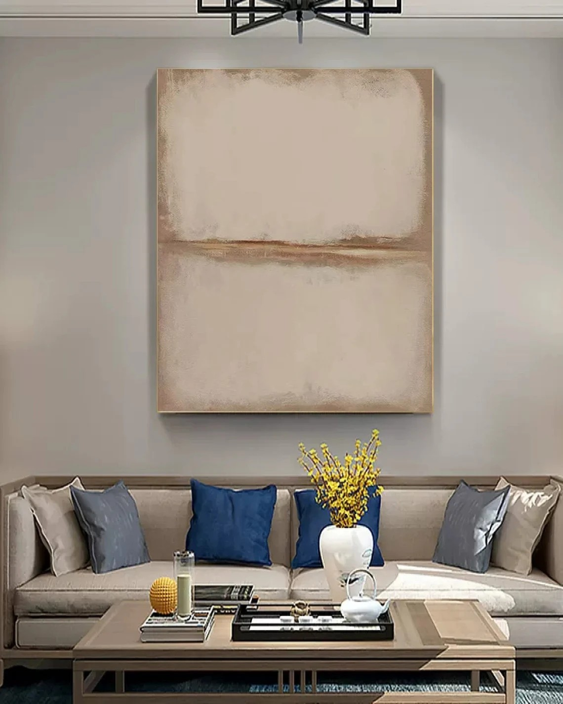 Minimalist Neutral Landscape Abstract, Serene Wall Art #BGA 084