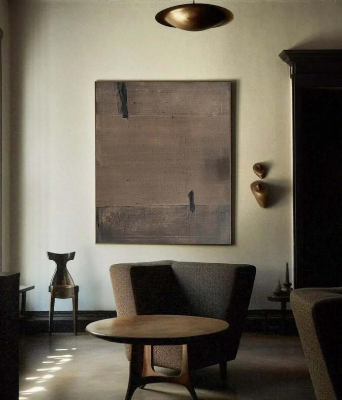 Modern Brown Abstract, Wabi-Sabi Inspired Wall Decor #BGA 105