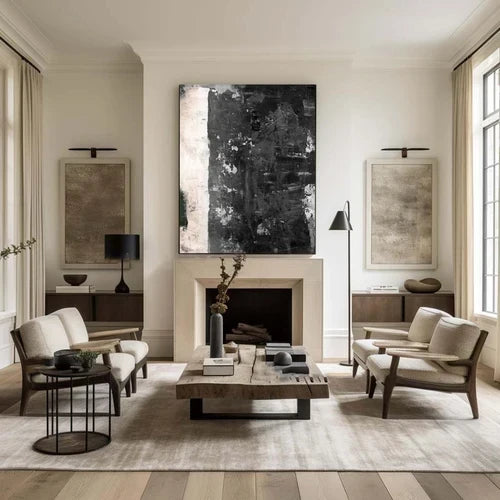 Timeless Contrast: Why Black and White Abstract Art Works in Modern Interiors