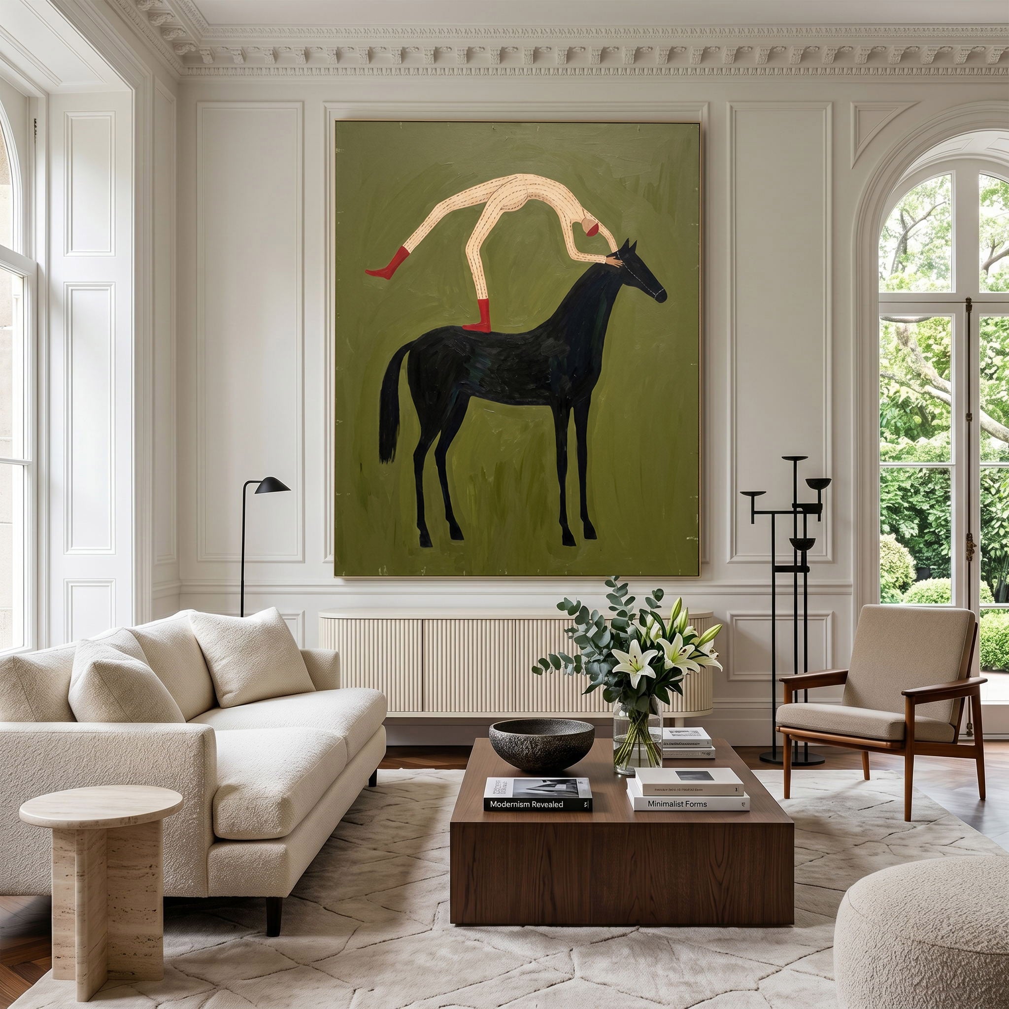 Large Cowboy Horse Wall Art Contemporary Western Figurative Painting