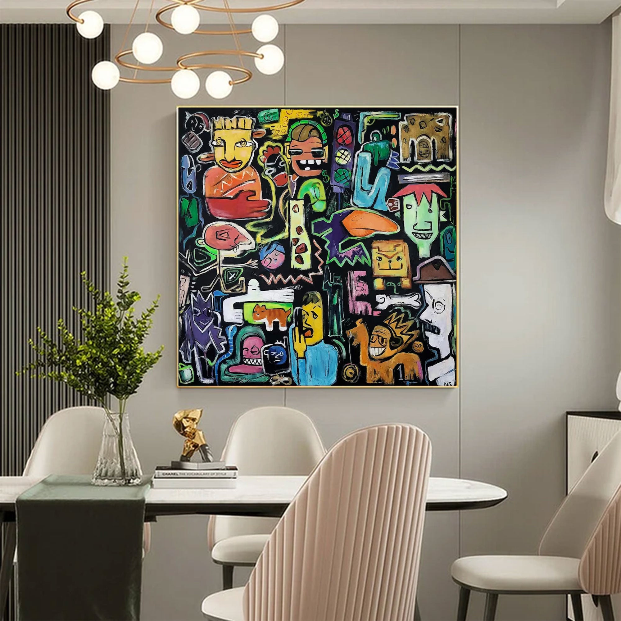 Large Modern Urban Folk Art | ArtvistaGallery  #WGA 024