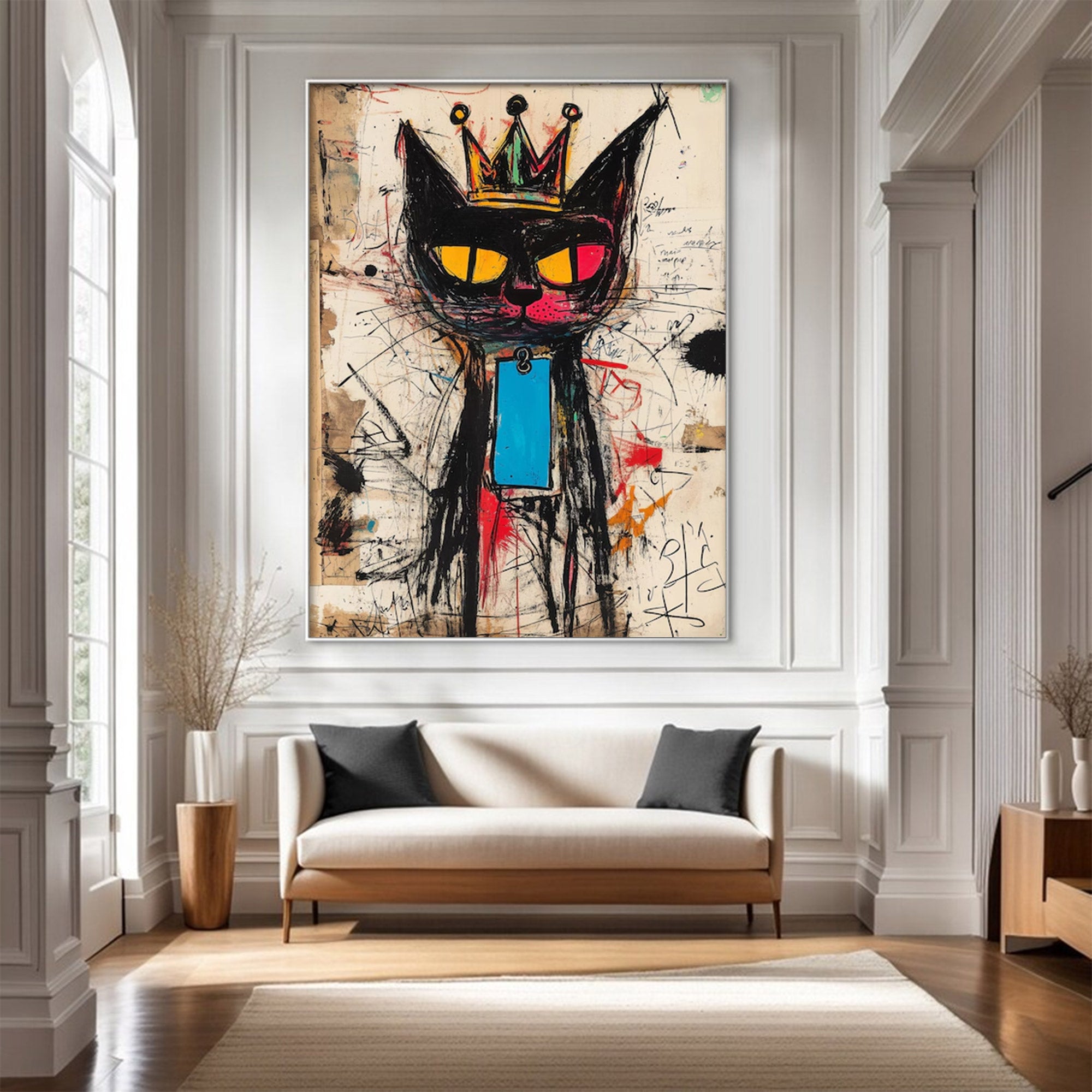 Large Abstract Soft Neutral Art | ArtvistaGallery  #WGA 010