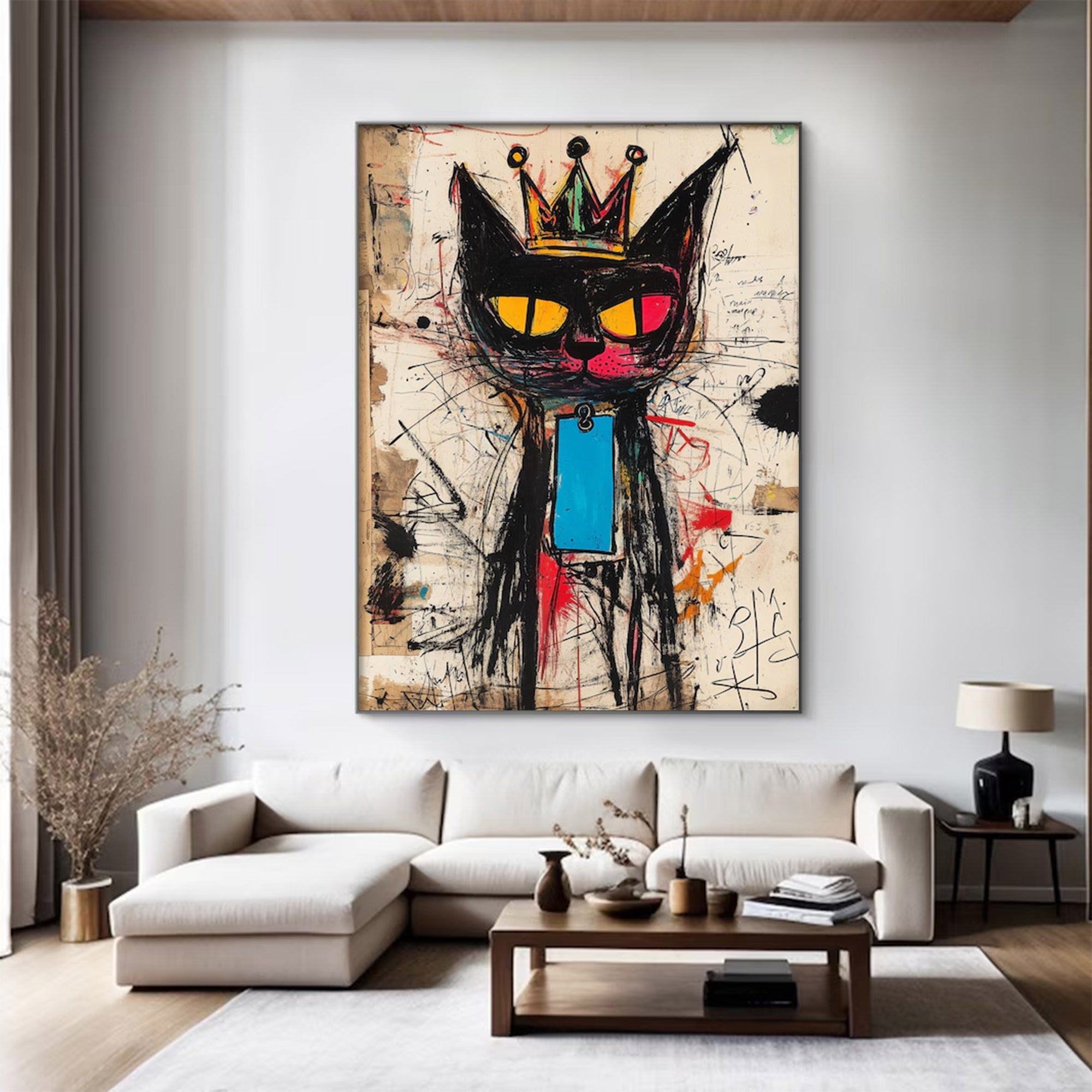 Large Abstract Soft Neutral Art | ArtvistaGallery  #WGA 010