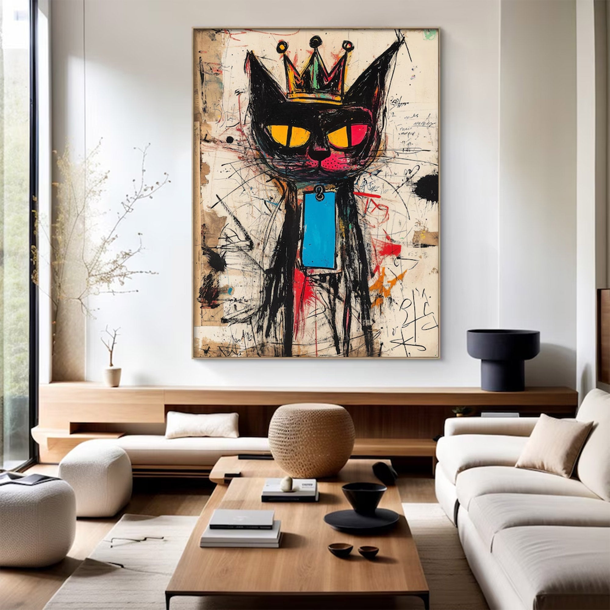 Large Abstract Soft Neutral Art | ArtvistaGallery  #WGA 010