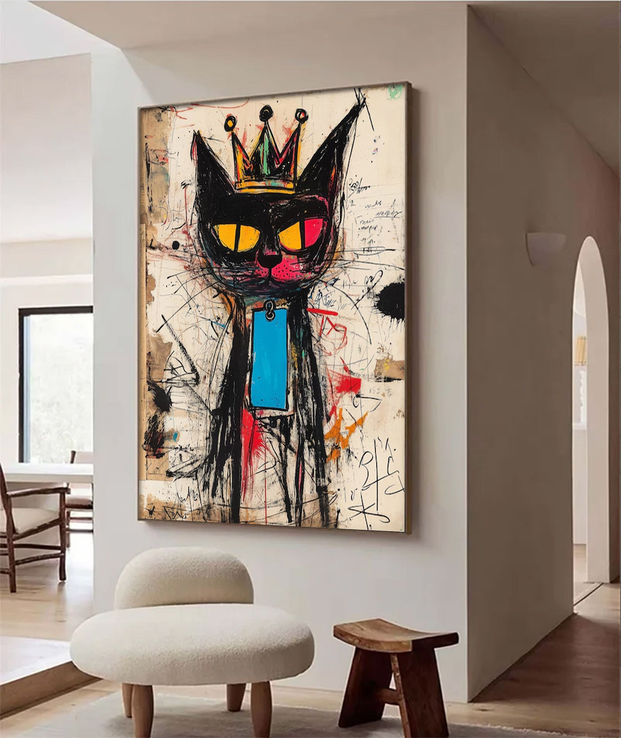 Large Abstract Soft Neutral Art | ArtvistaGallery  #WGA 010