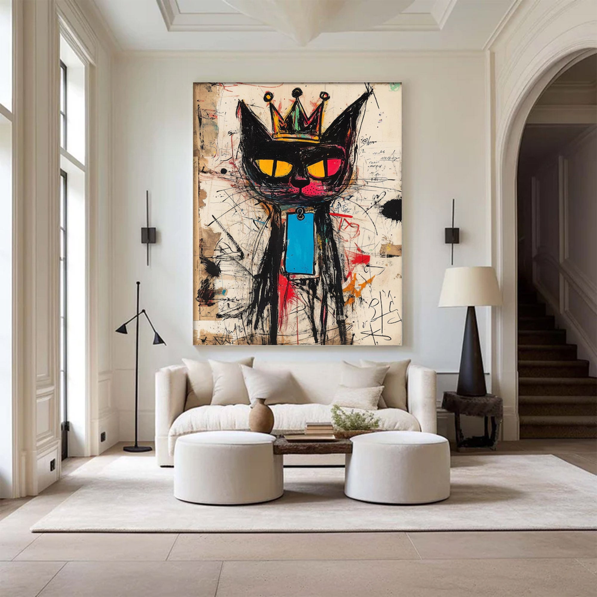 Large Abstract Soft Neutral Art | ArtvistaGallery  #WGA 010