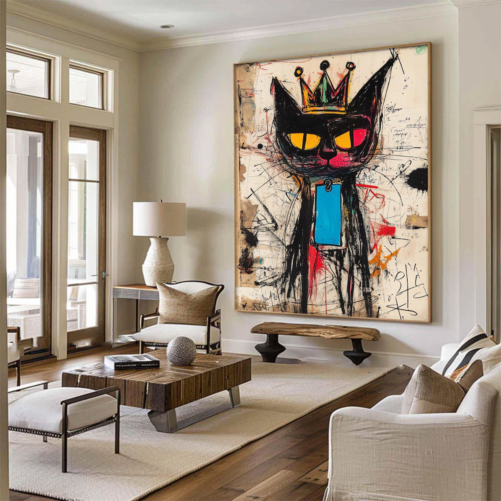 Large Abstract Soft Neutral Art | ArtvistaGallery  #WGA 010