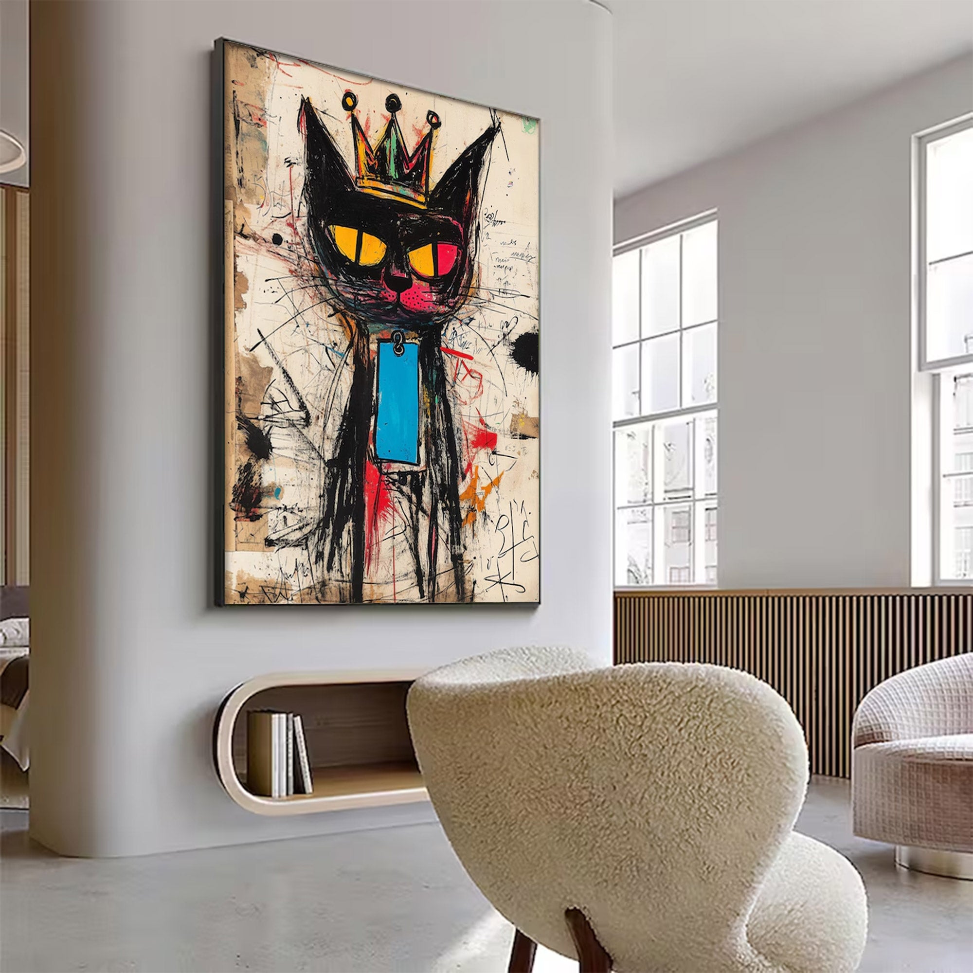 Large Abstract Soft Neutral Art | ArtvistaGallery  #WGA 010