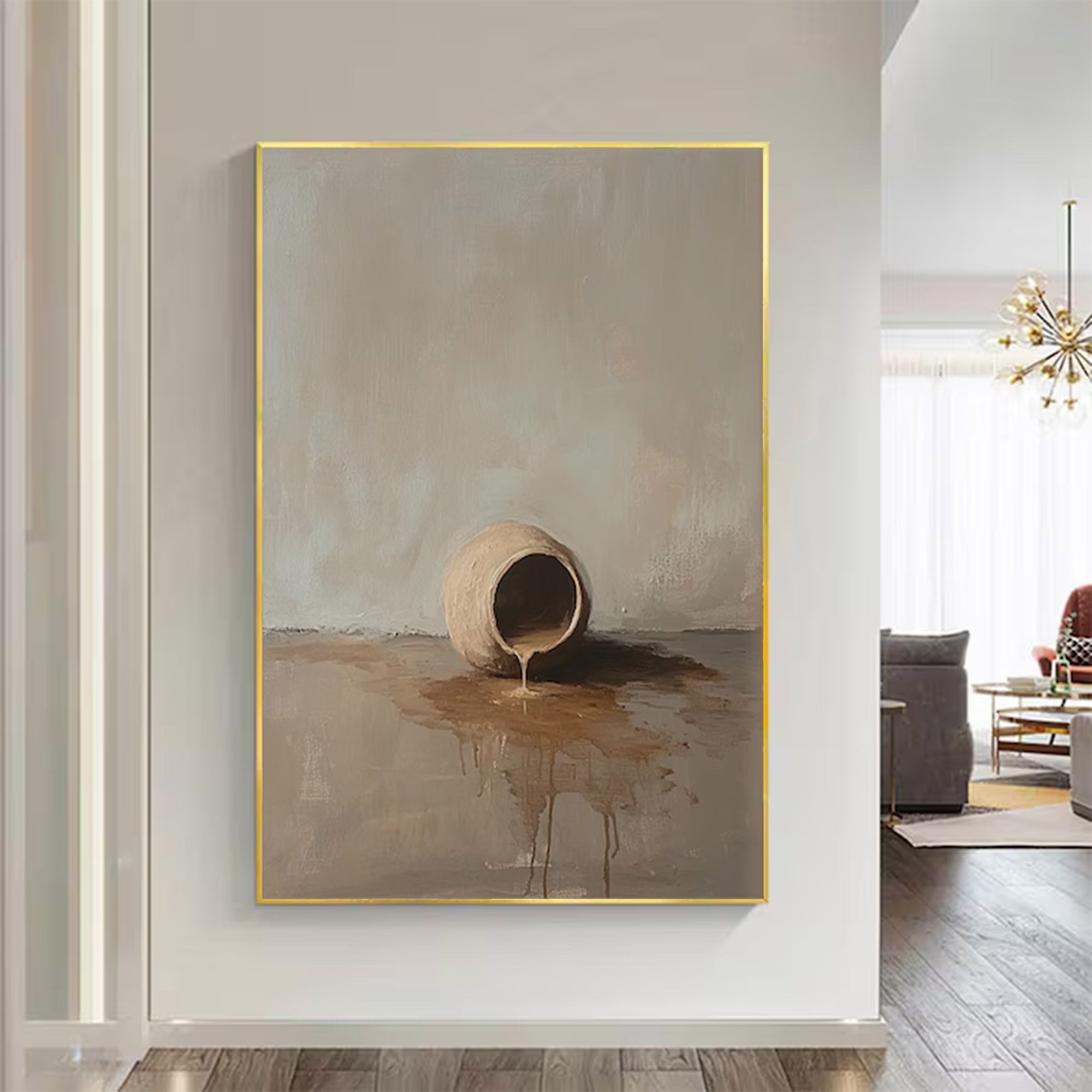 Large Modern Earth-Toned Wall Art | ArtvistaGallery  #WGA 011