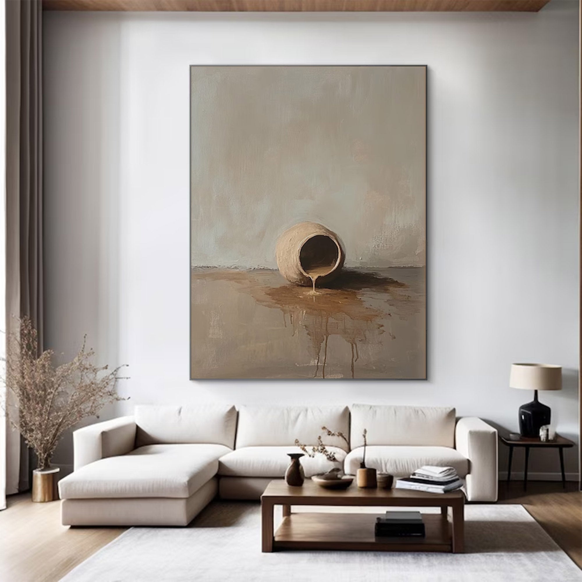 Large Modern Earth-Toned Wall Art | ArtvistaGallery  #WGA 011