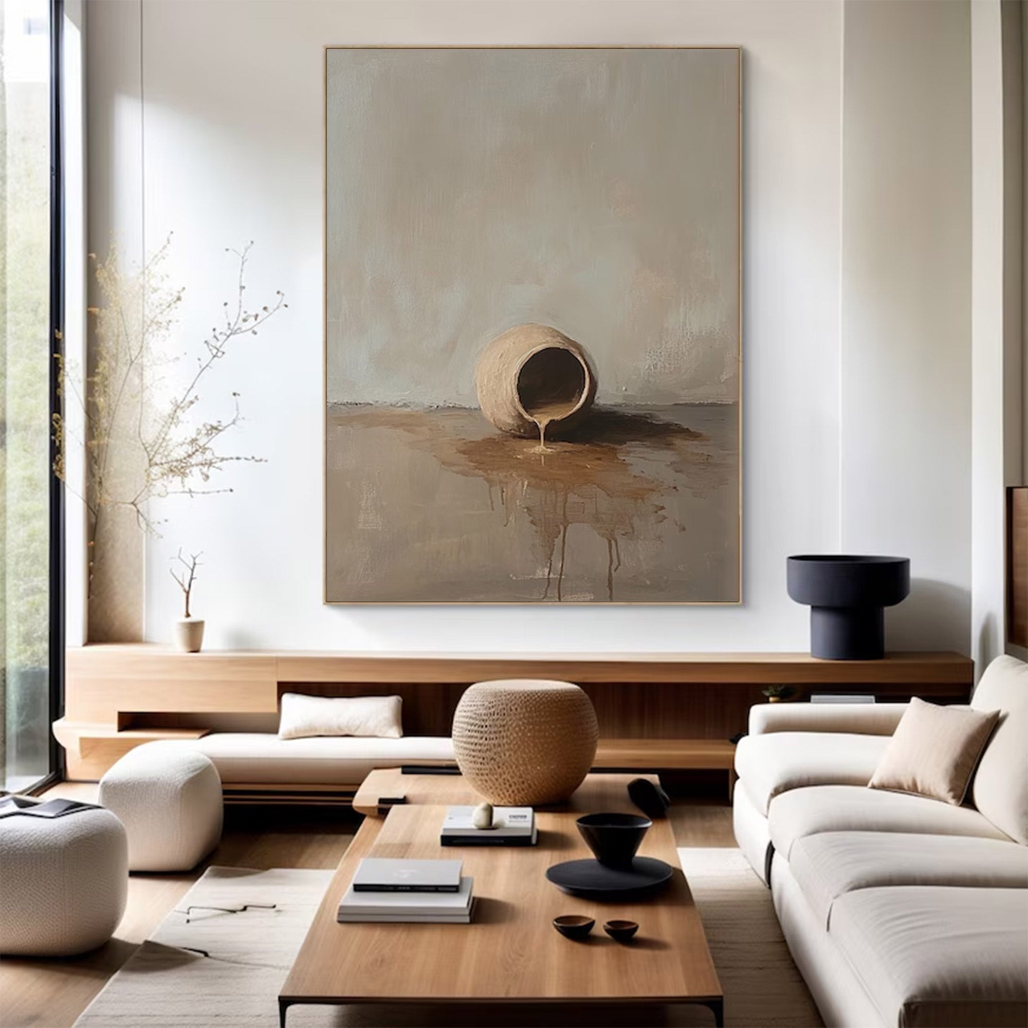 Large Modern Earth-Toned Wall Art | ArtvistaGallery  #WGA 011