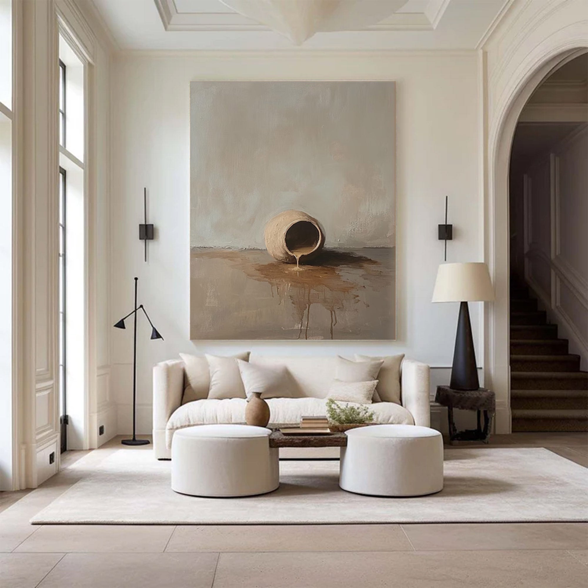 Large Modern Earth-Toned Wall Art | ArtvistaGallery  #WGA 011