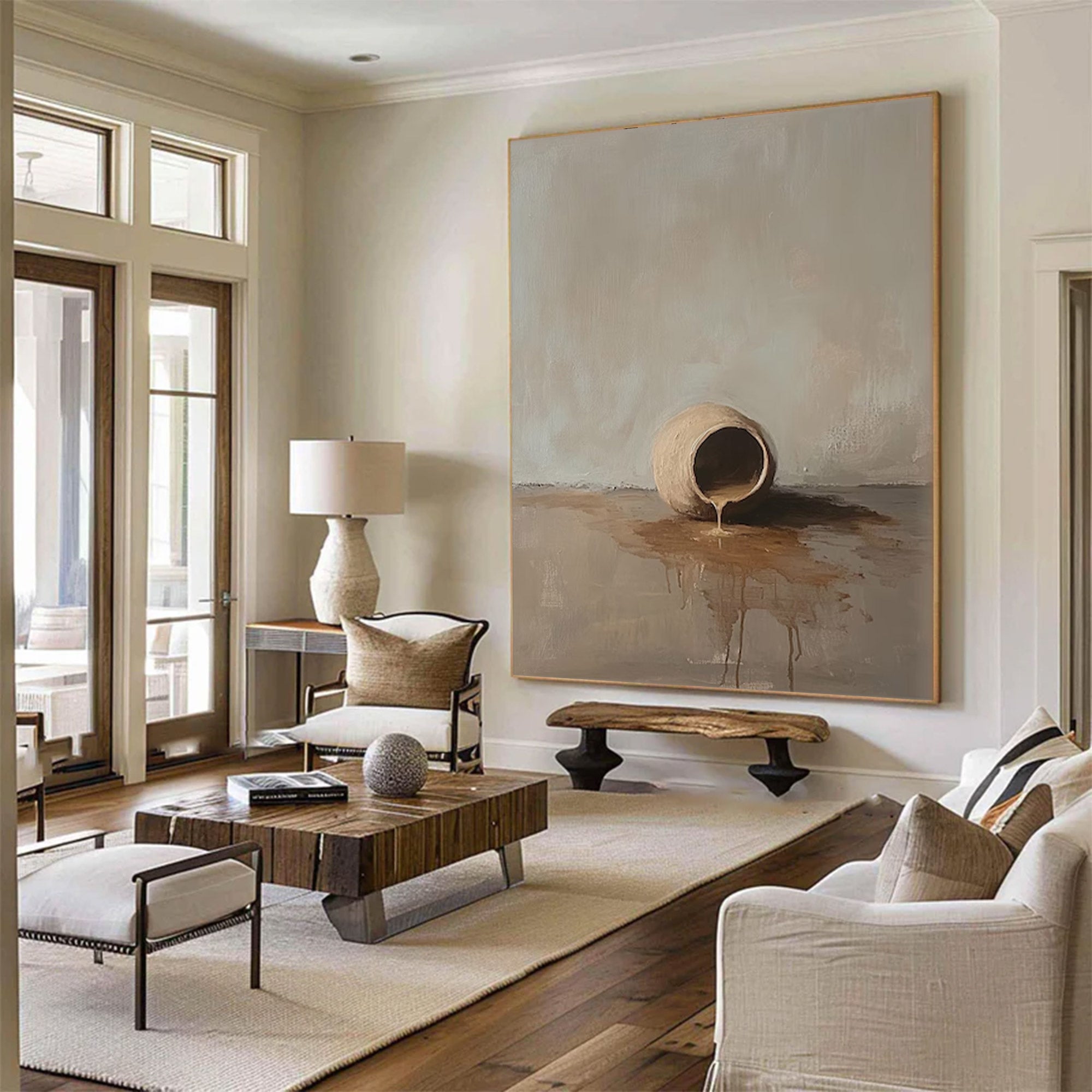 Large Modern Earth-Toned Wall Art | ArtvistaGallery  #WGA 011