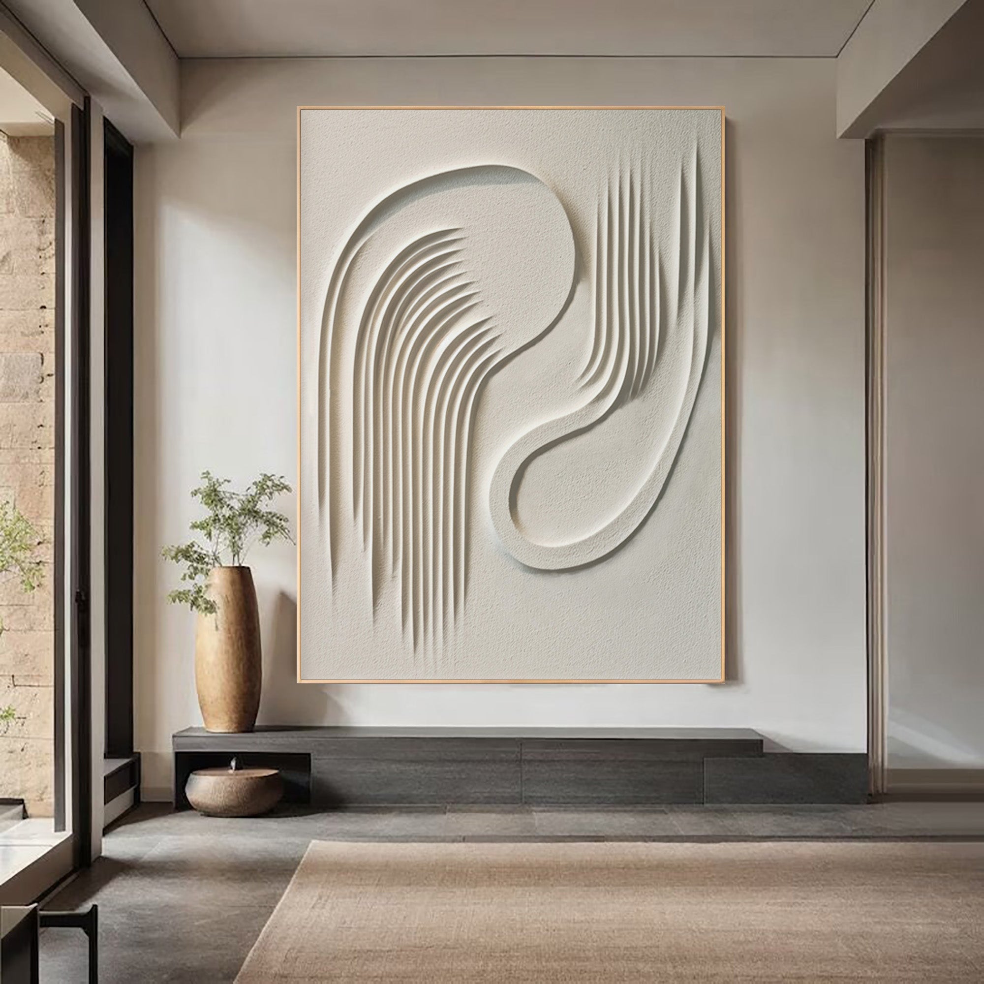 Abstract 3D Wall Art | Modern Plaster Relief Painting #WG 093