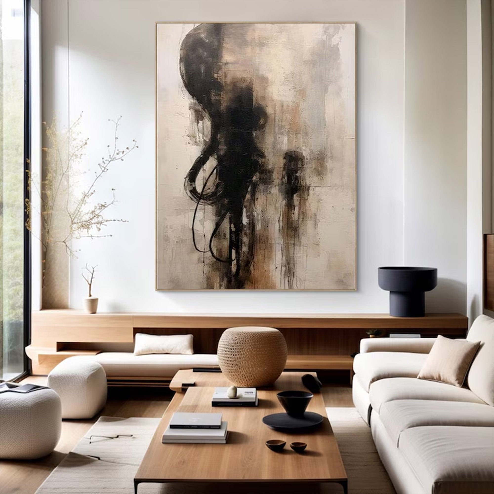 Large Modern Moody Abstract Art | ArtvistaGallery  #WGA 012