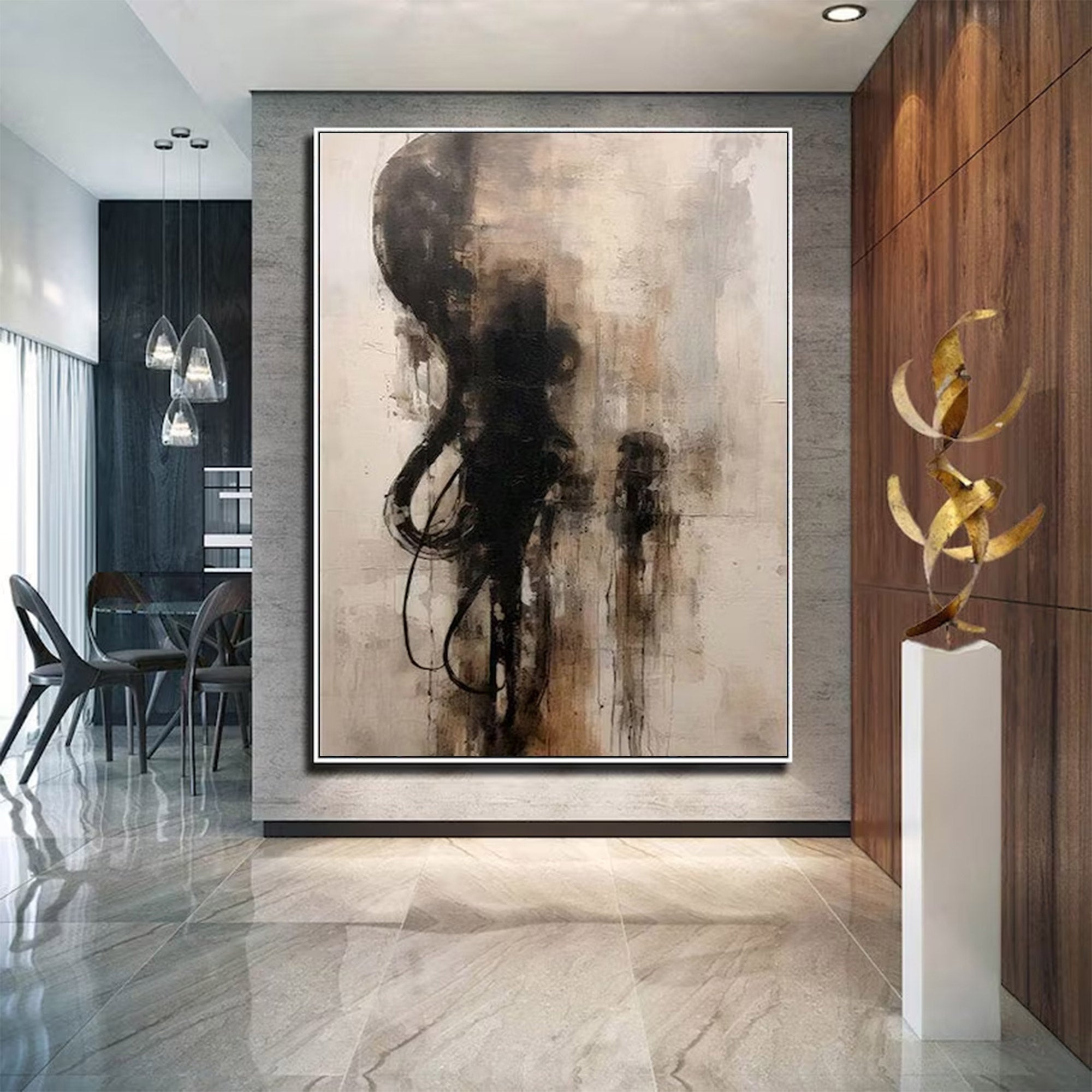 Large Modern Moody Abstract Art | ArtvistaGallery  #WGA 012