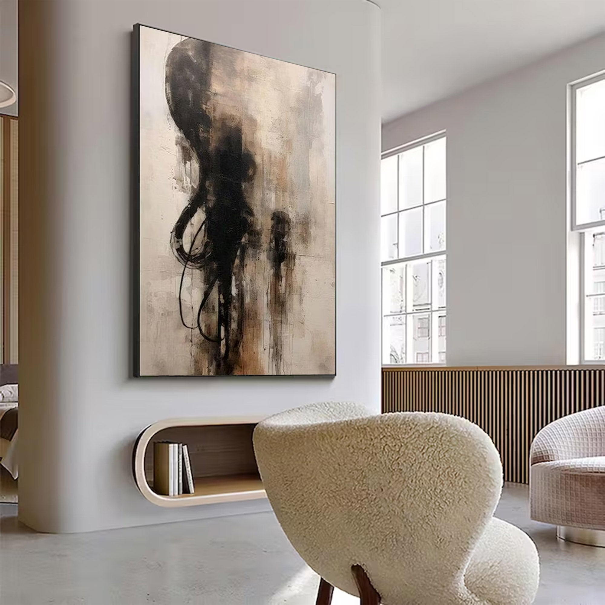 Large Modern Moody Abstract Art | ArtvistaGallery  #WGA 012
