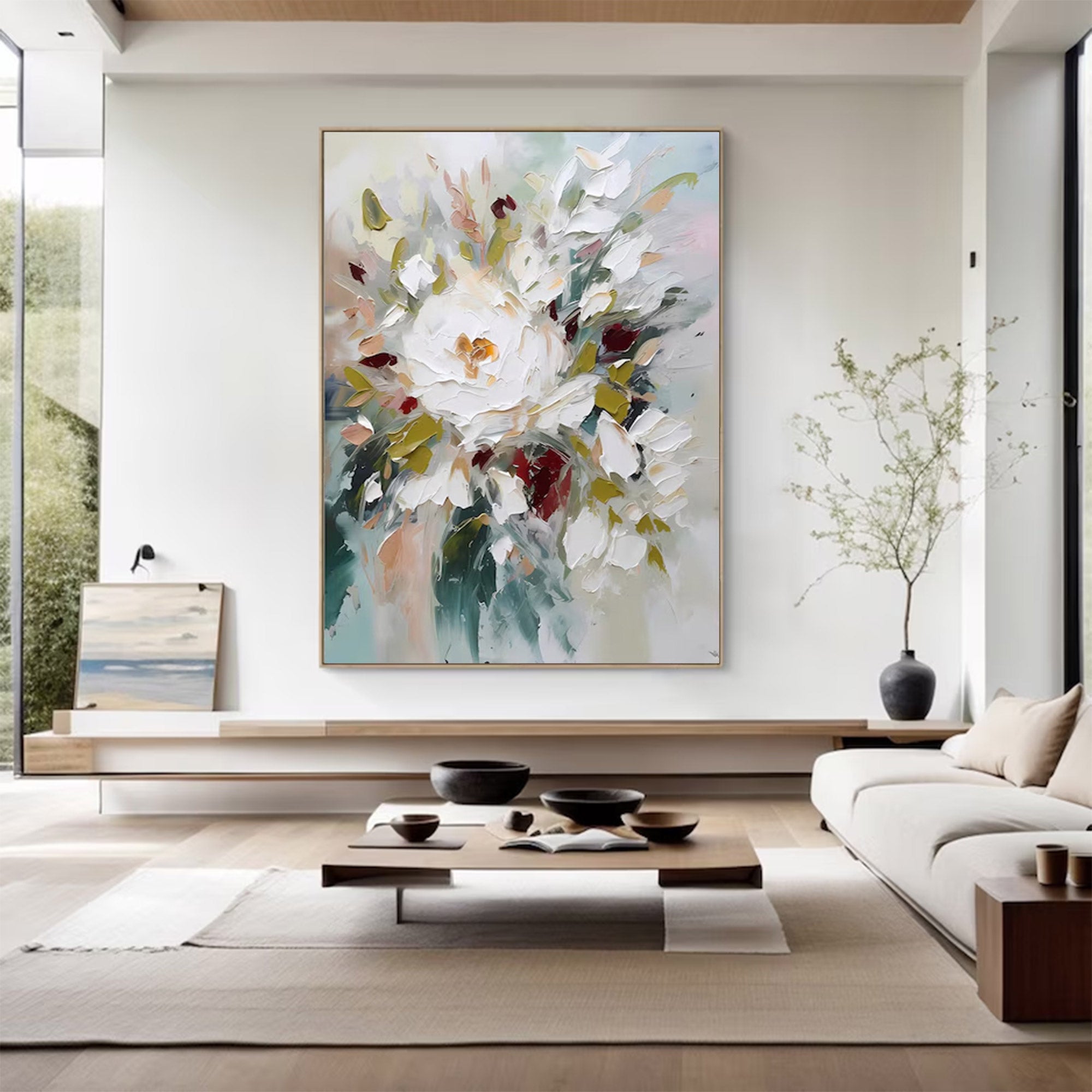 Abstract Large Floral Impasto Art | ArtvistaGallery  #WG 105