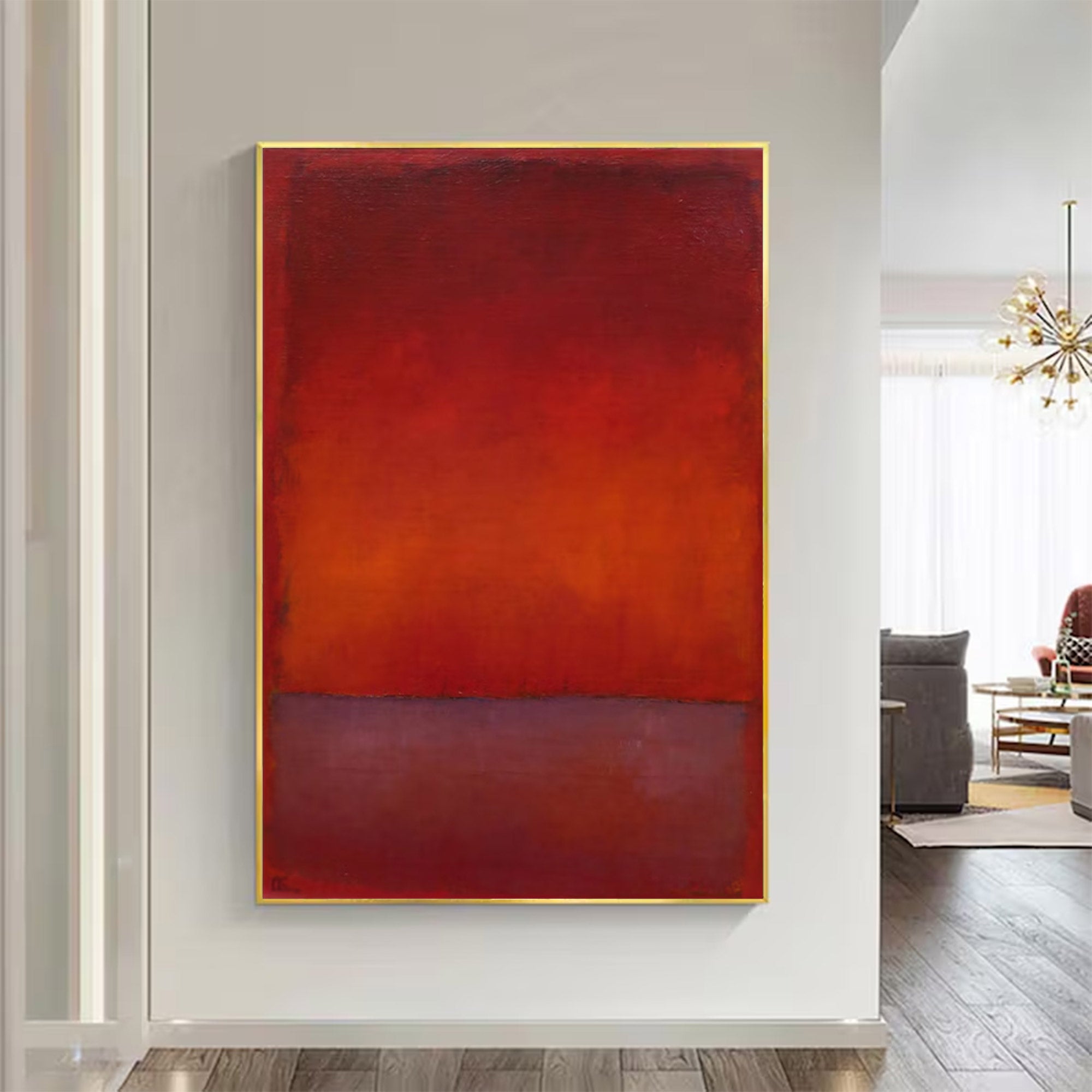 Large Abstract Red Tones Art | ArtvistaGallery  #WGA 013