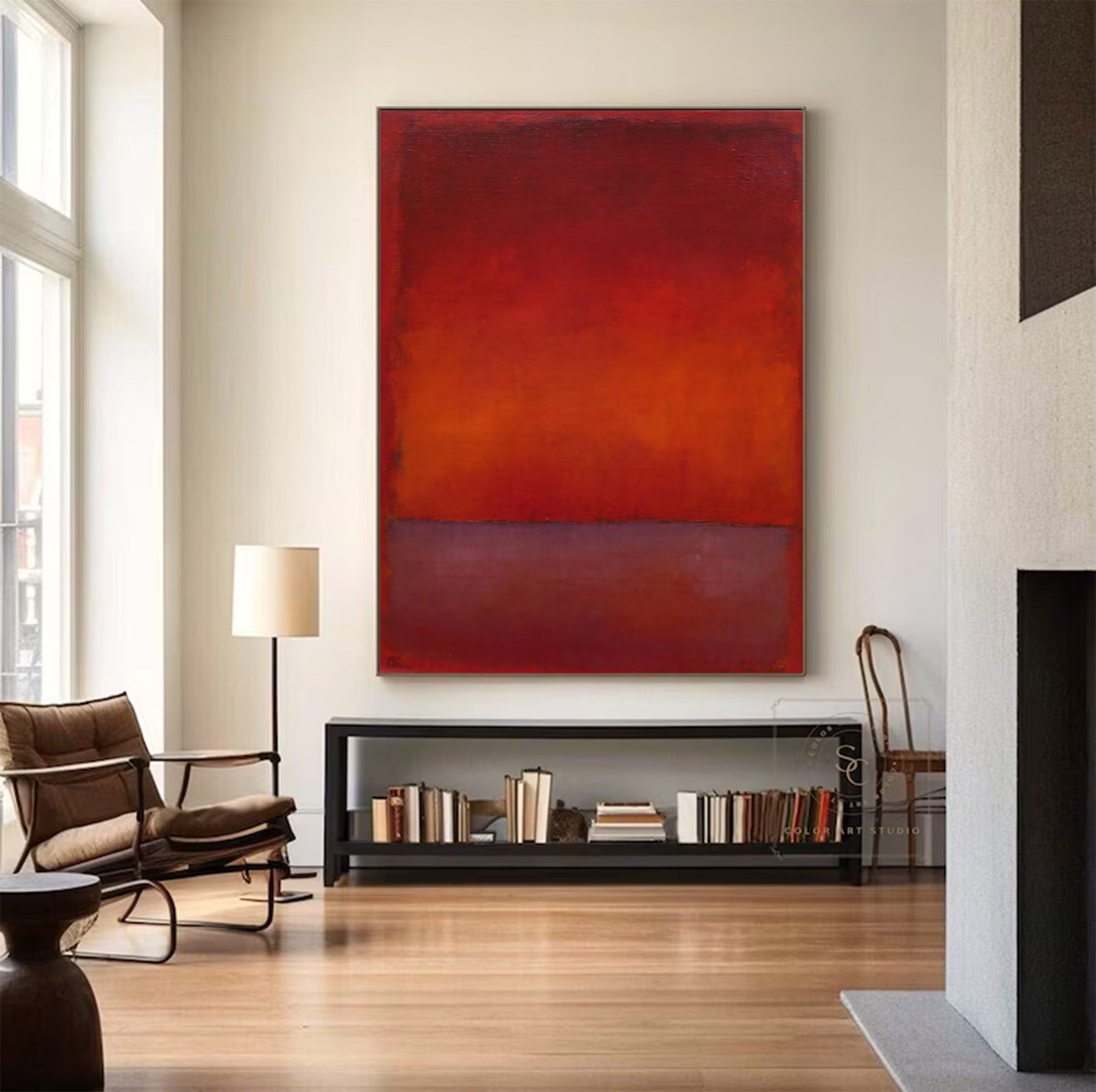 Large Abstract Red Tones Art | ArtvistaGallery  #WGA 013