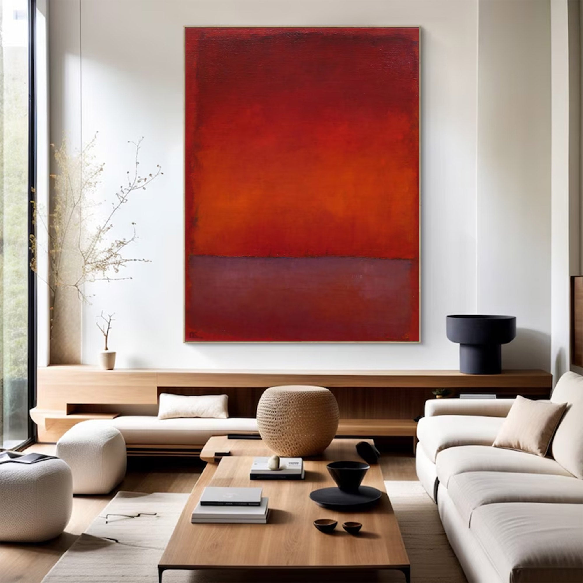 Large Abstract Red Tones Art | ArtvistaGallery  #WGA 013