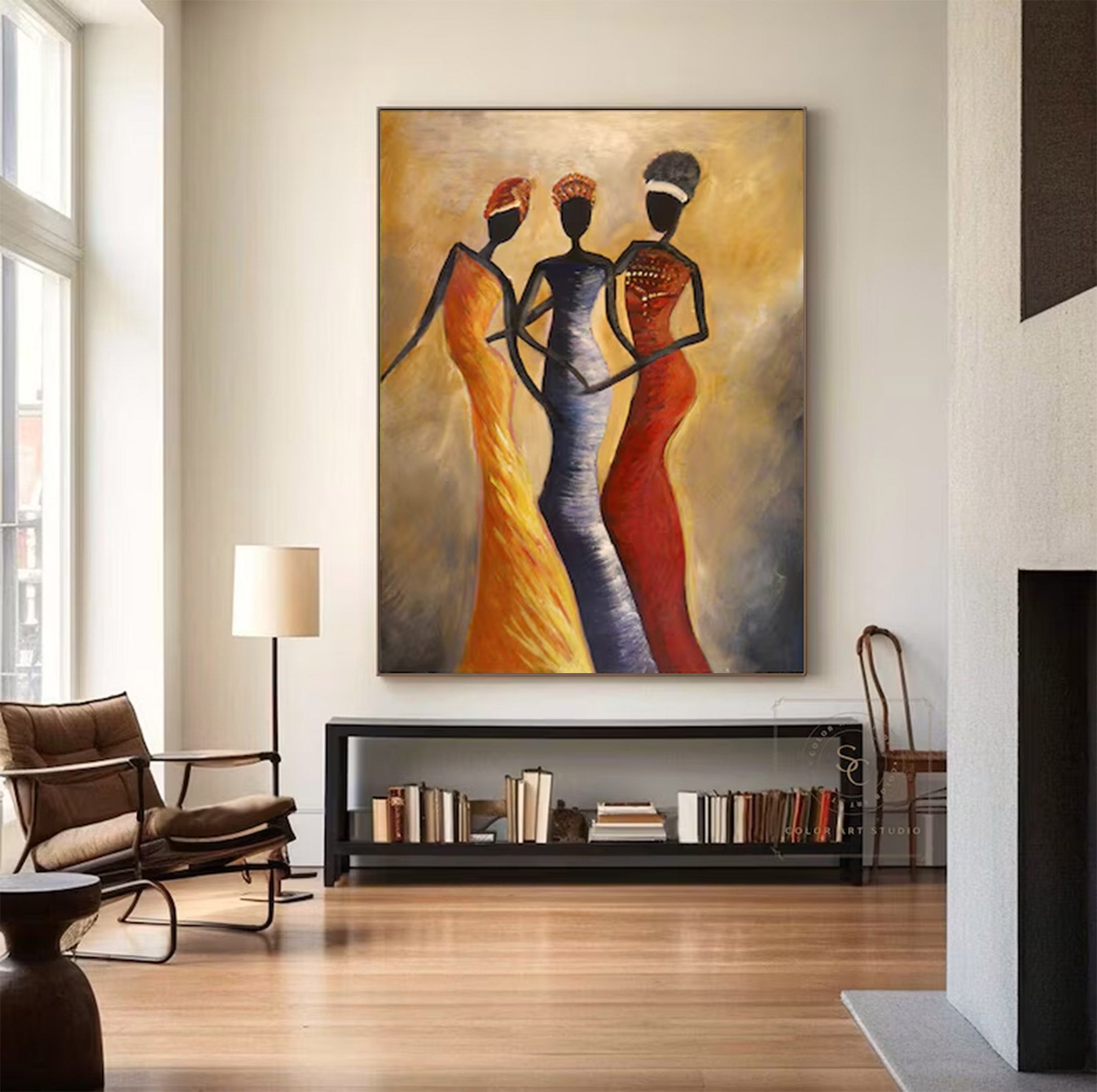 Large Modern Abstract Female Figures | ArtvistaGallery  #WGA 014