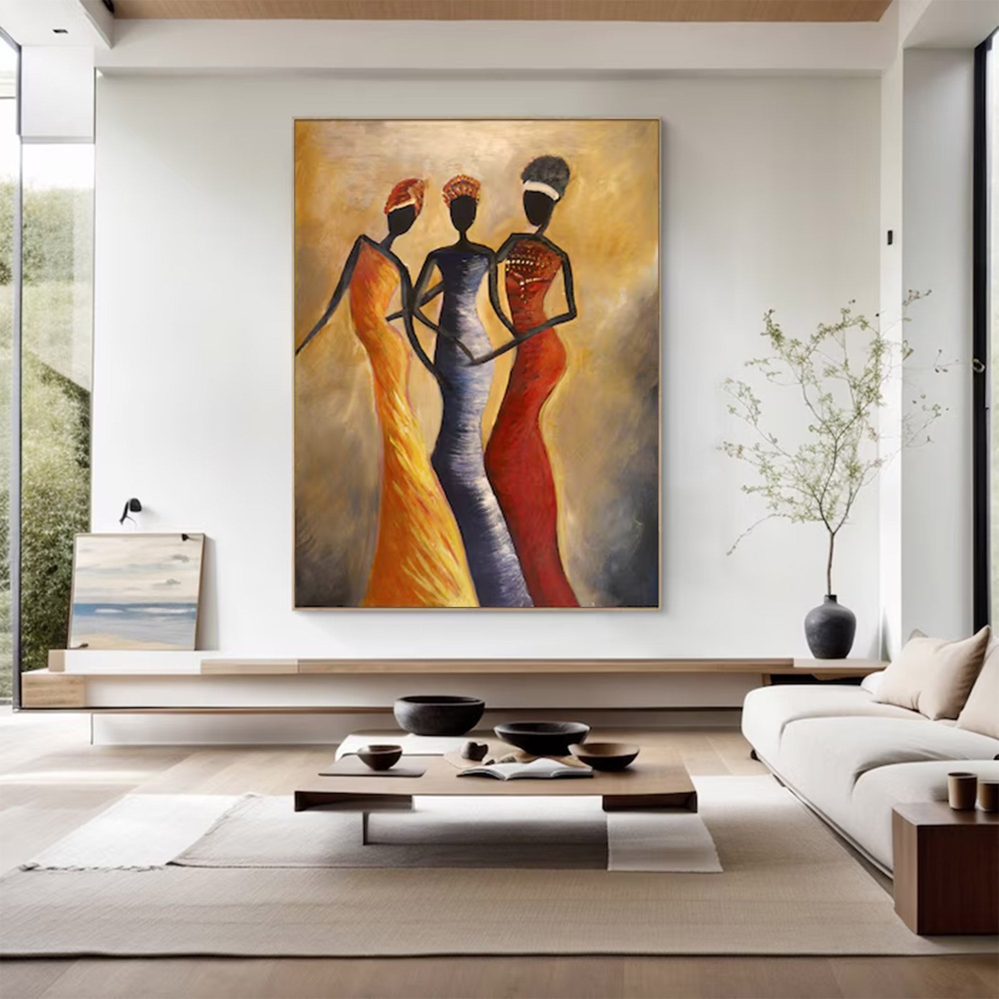 Large Modern Abstract Female Figures | ArtvistaGallery  #WGA 014