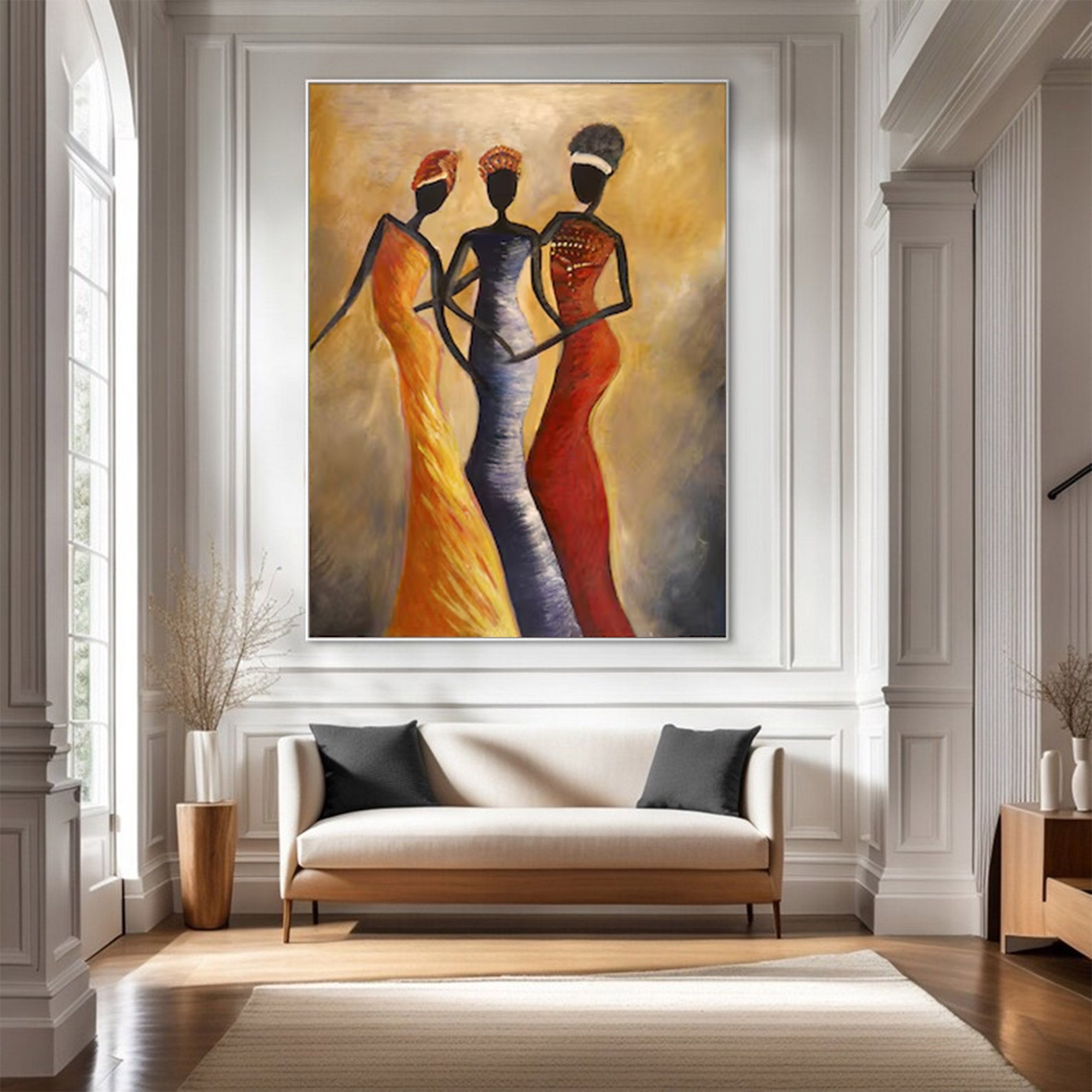 Large Modern Abstract Female Figures | ArtvistaGallery  #WGA 014