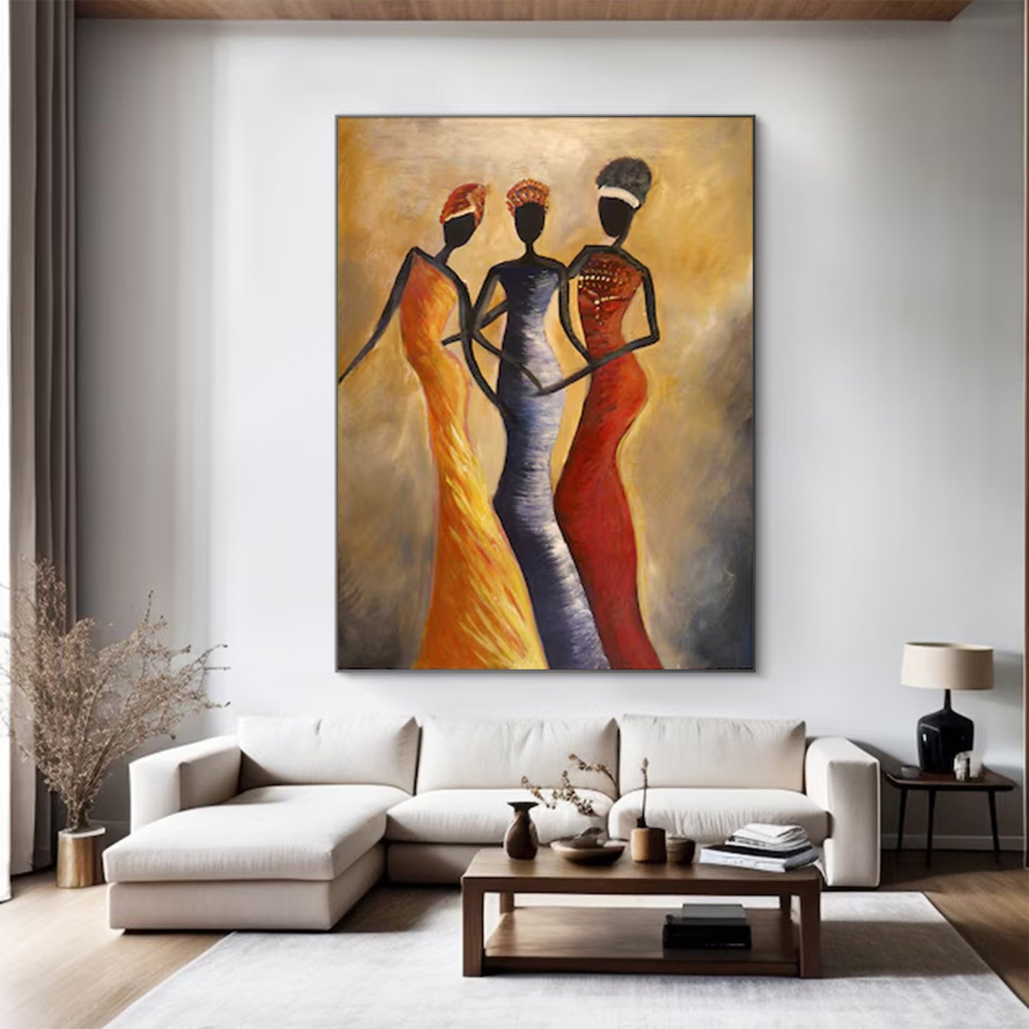 Large Modern Abstract Female Figures | ArtvistaGallery  #WGA 014