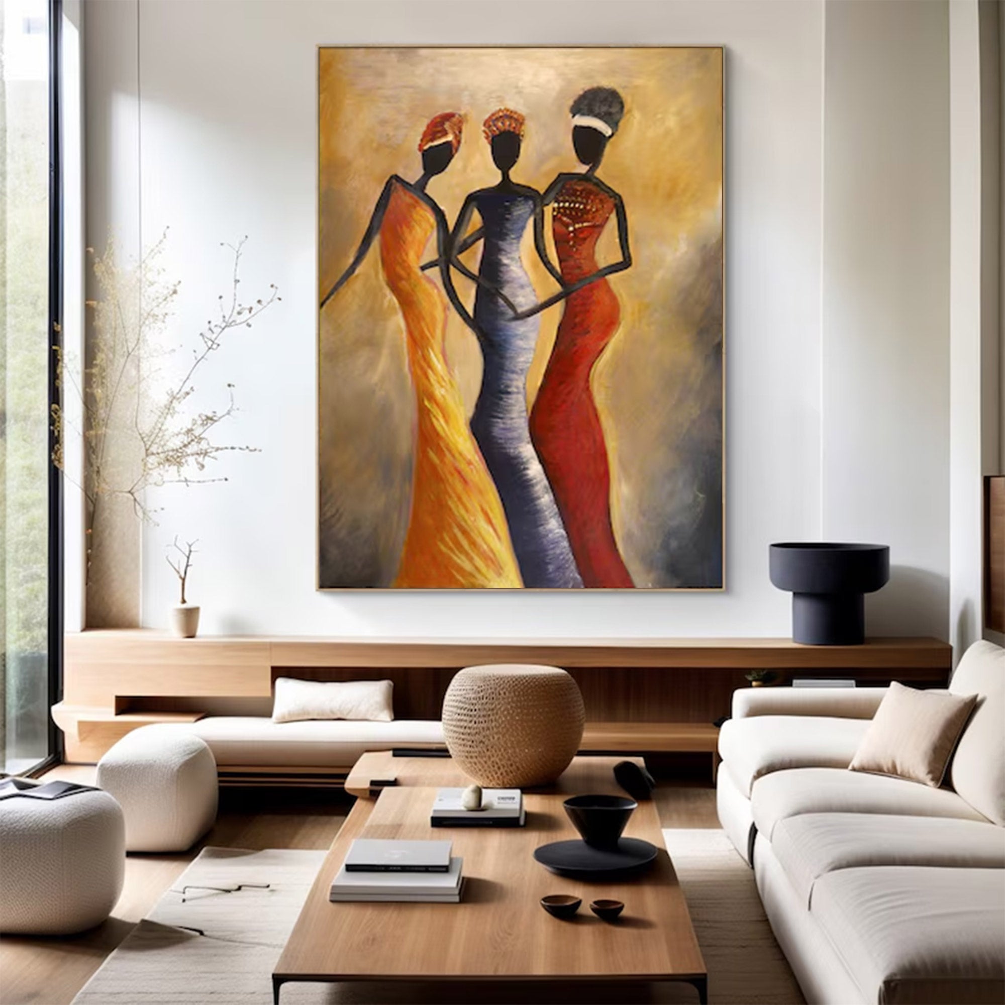 Large Modern Abstract Female Figures | ArtvistaGallery  #WGA 014