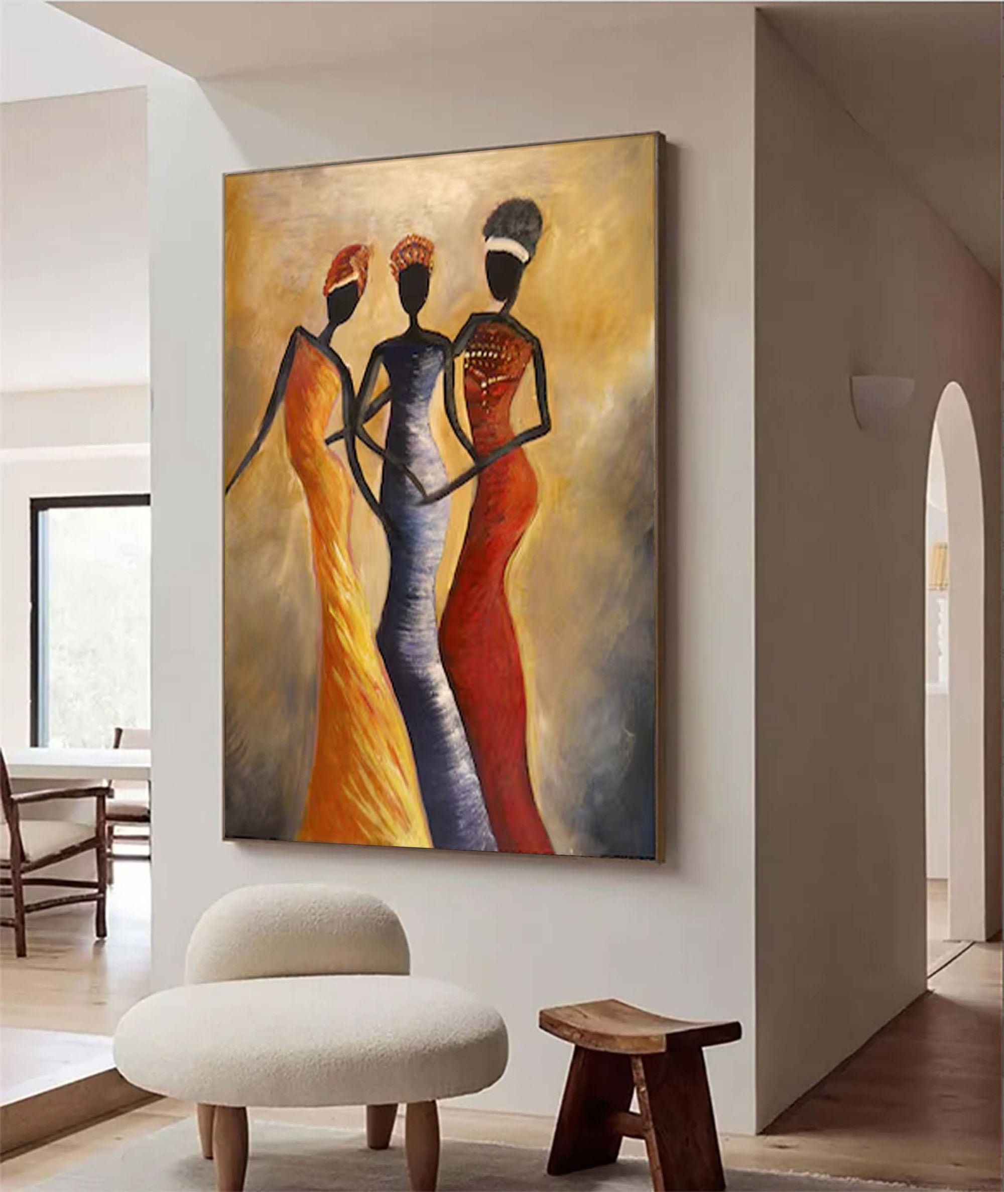 Large Modern Abstract Female Figures | ArtvistaGallery  #WGA 014