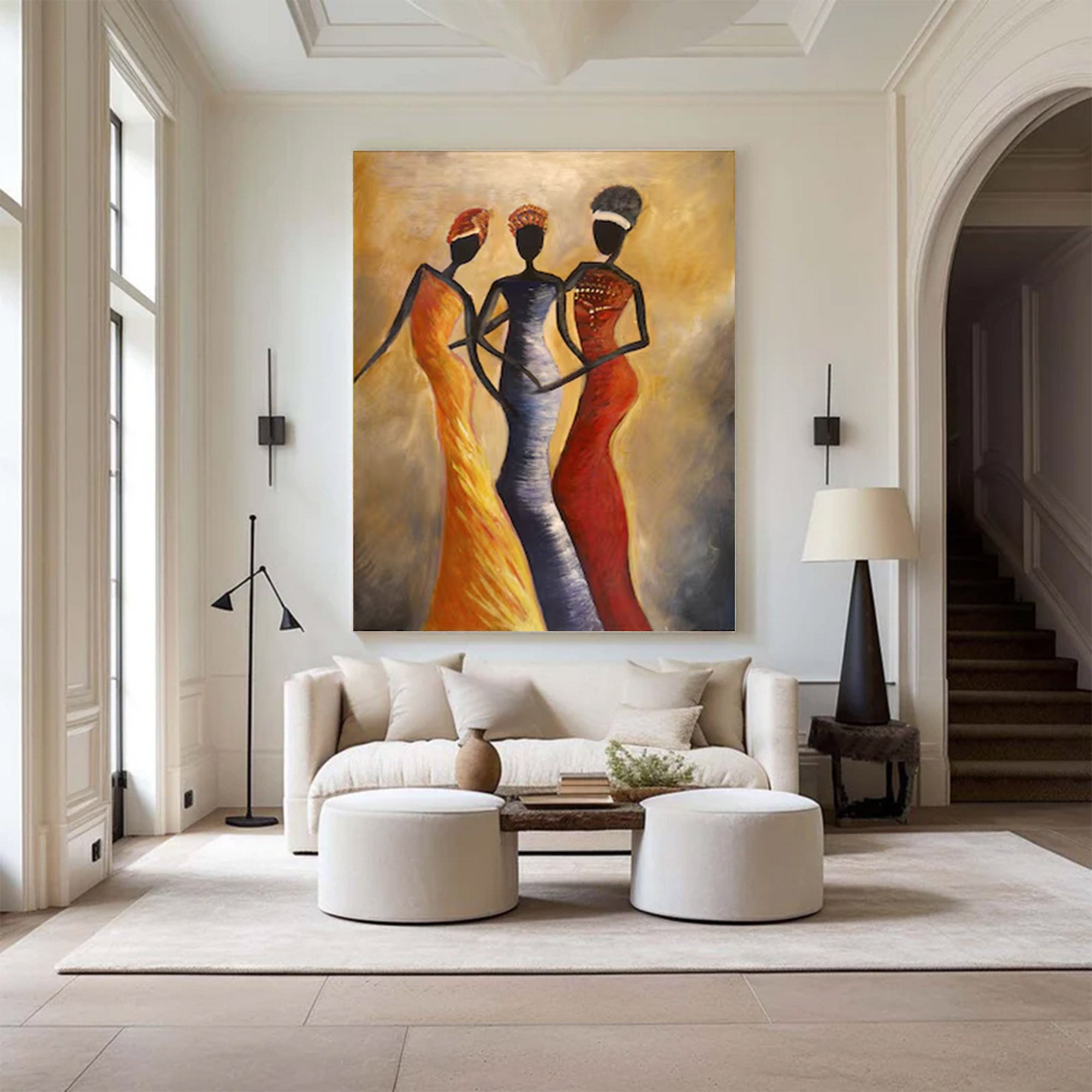 Large Modern Abstract Female Figures | ArtvistaGallery  #WGA 014