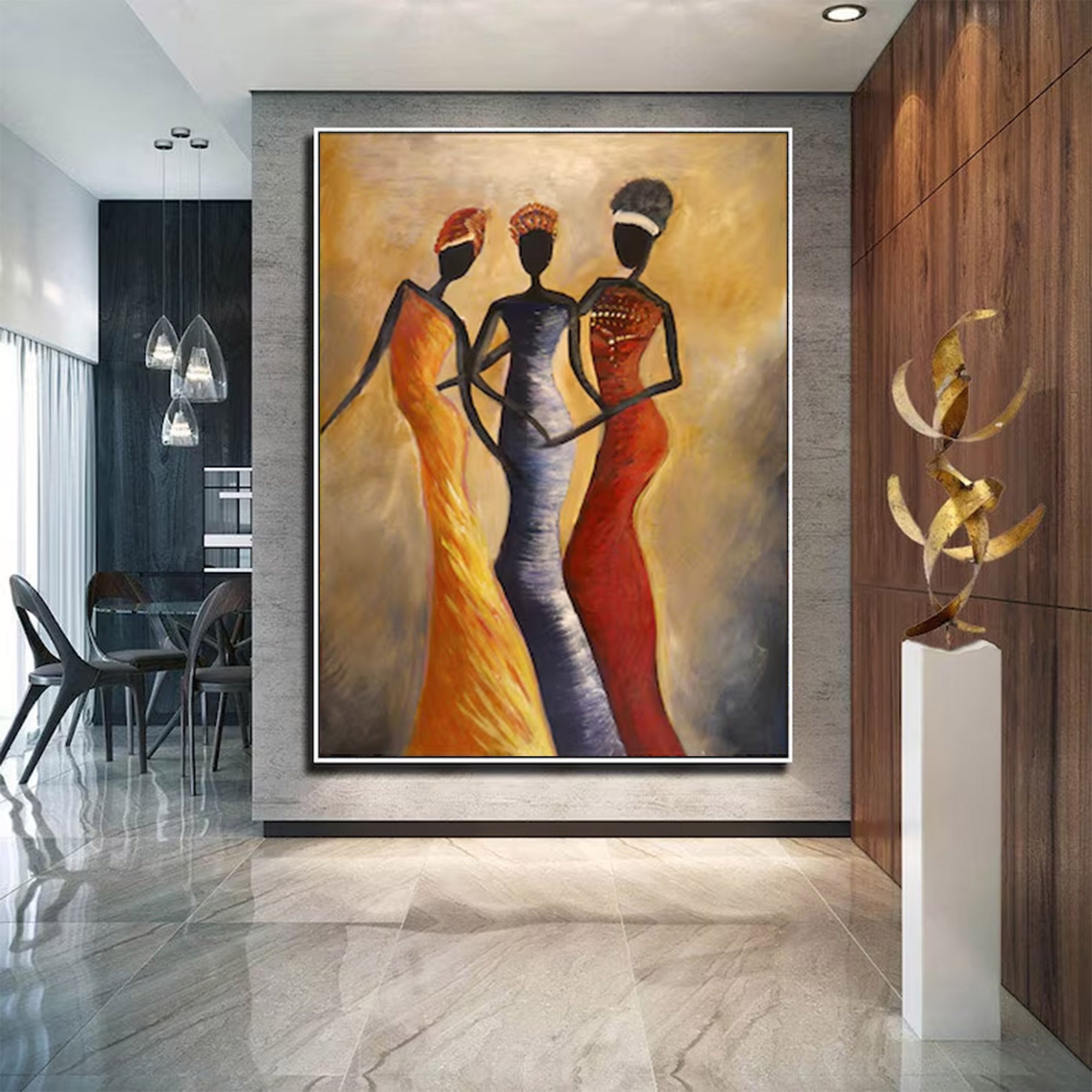 Large Modern Abstract Female Figures | ArtvistaGallery  #WGA 014