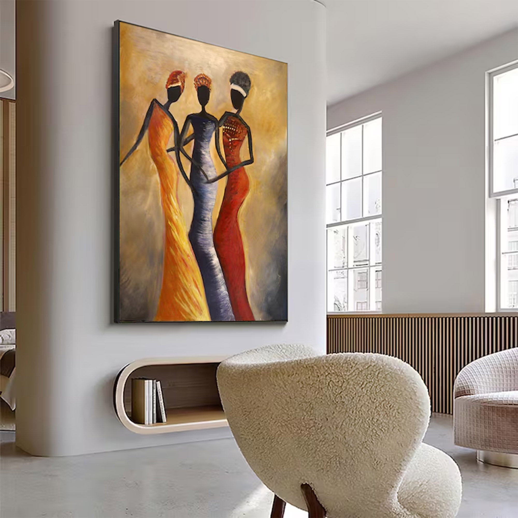 Large Modern Abstract Female Figures | ArtvistaGallery  #WGA 014