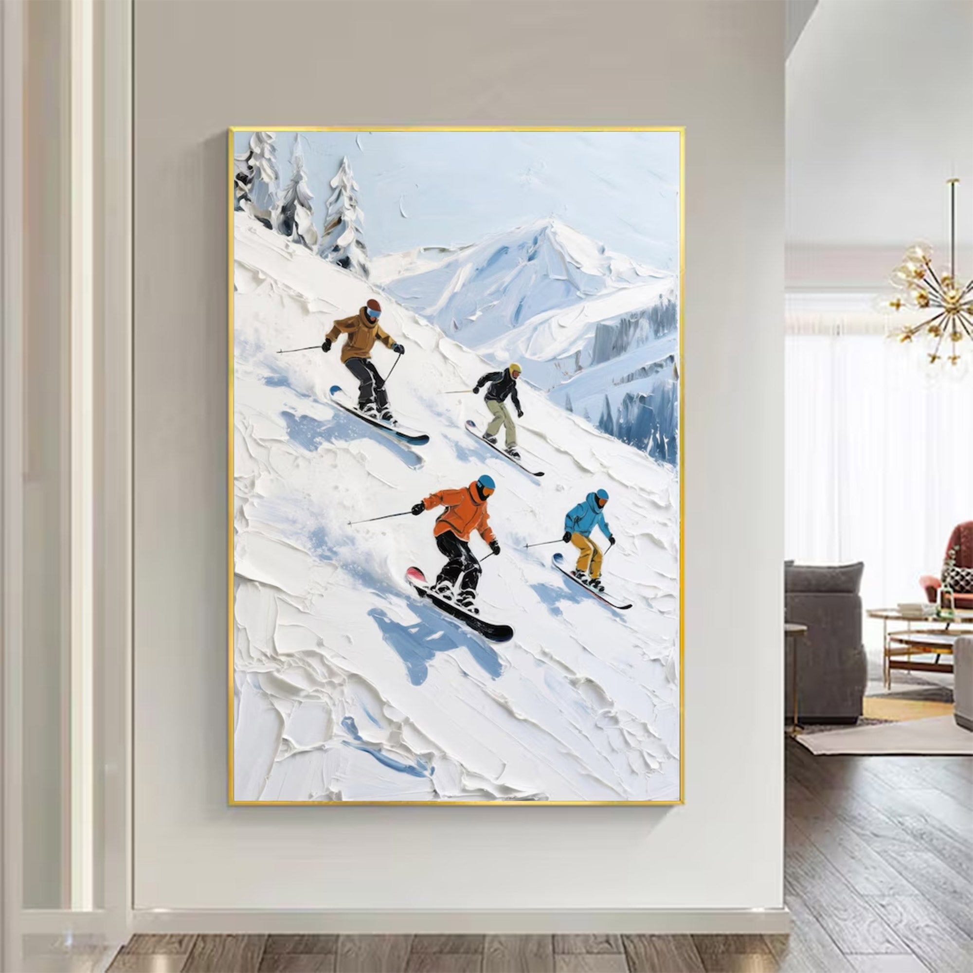 Large Modern Abstract Winter Art | ArtvistaGallery  #WGA 016